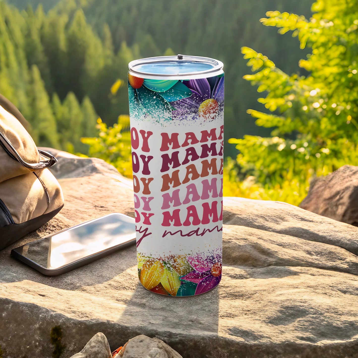 Joy Mama Colorful Floral Insulated Tumbler