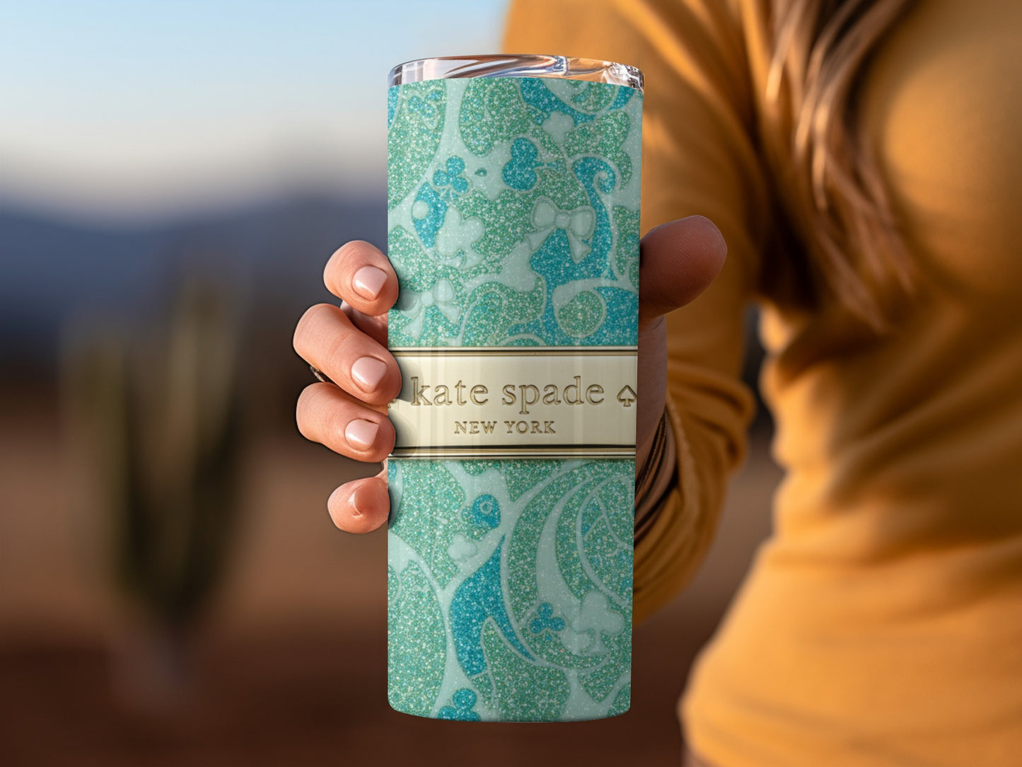 Inspired By Fabulous Turquoise Sparkle Kate Spade Inspired  Design New York Tumblers