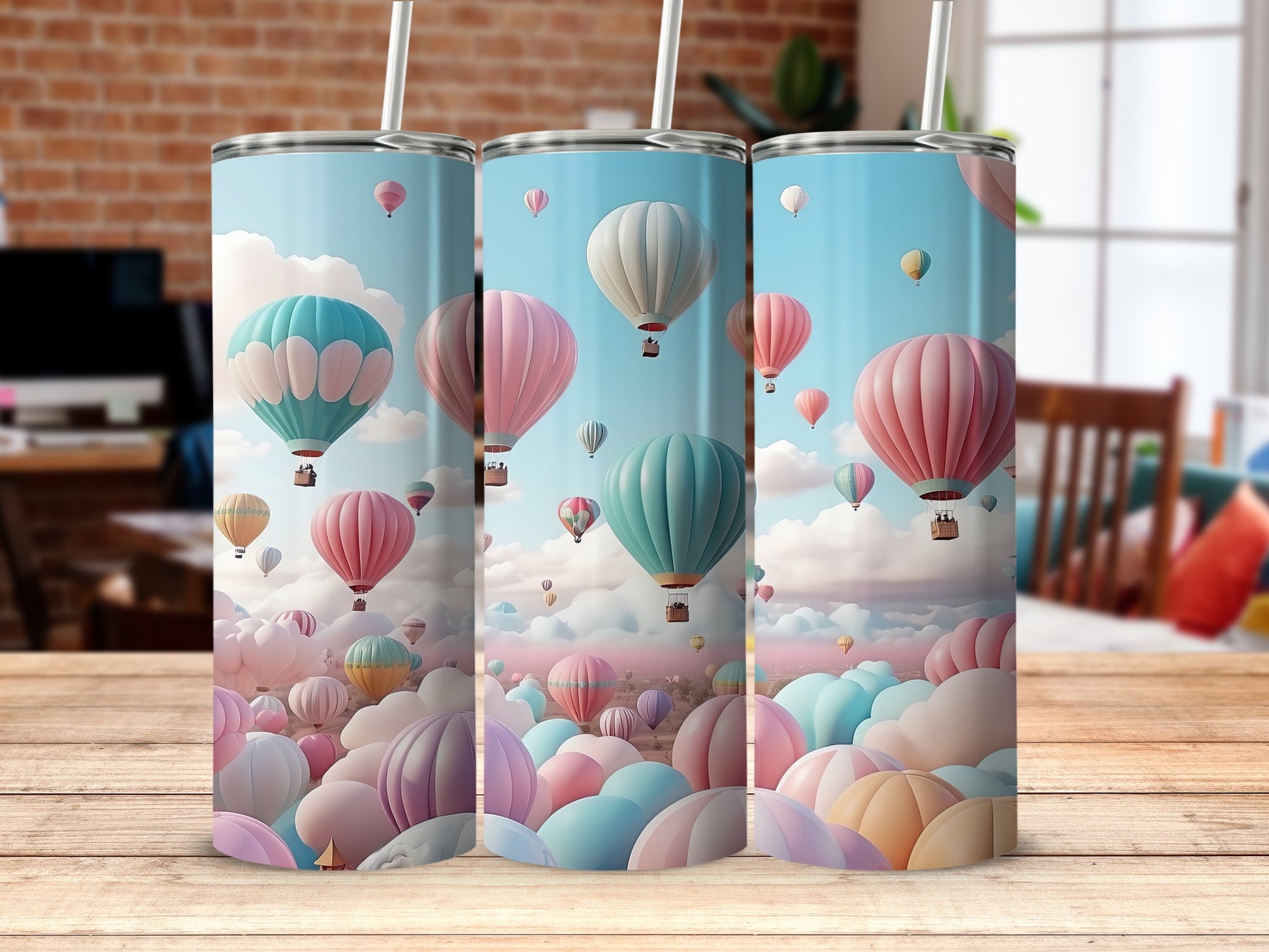 Hot Air Balloons Pastel Sky Cloudscape Dreamy product type