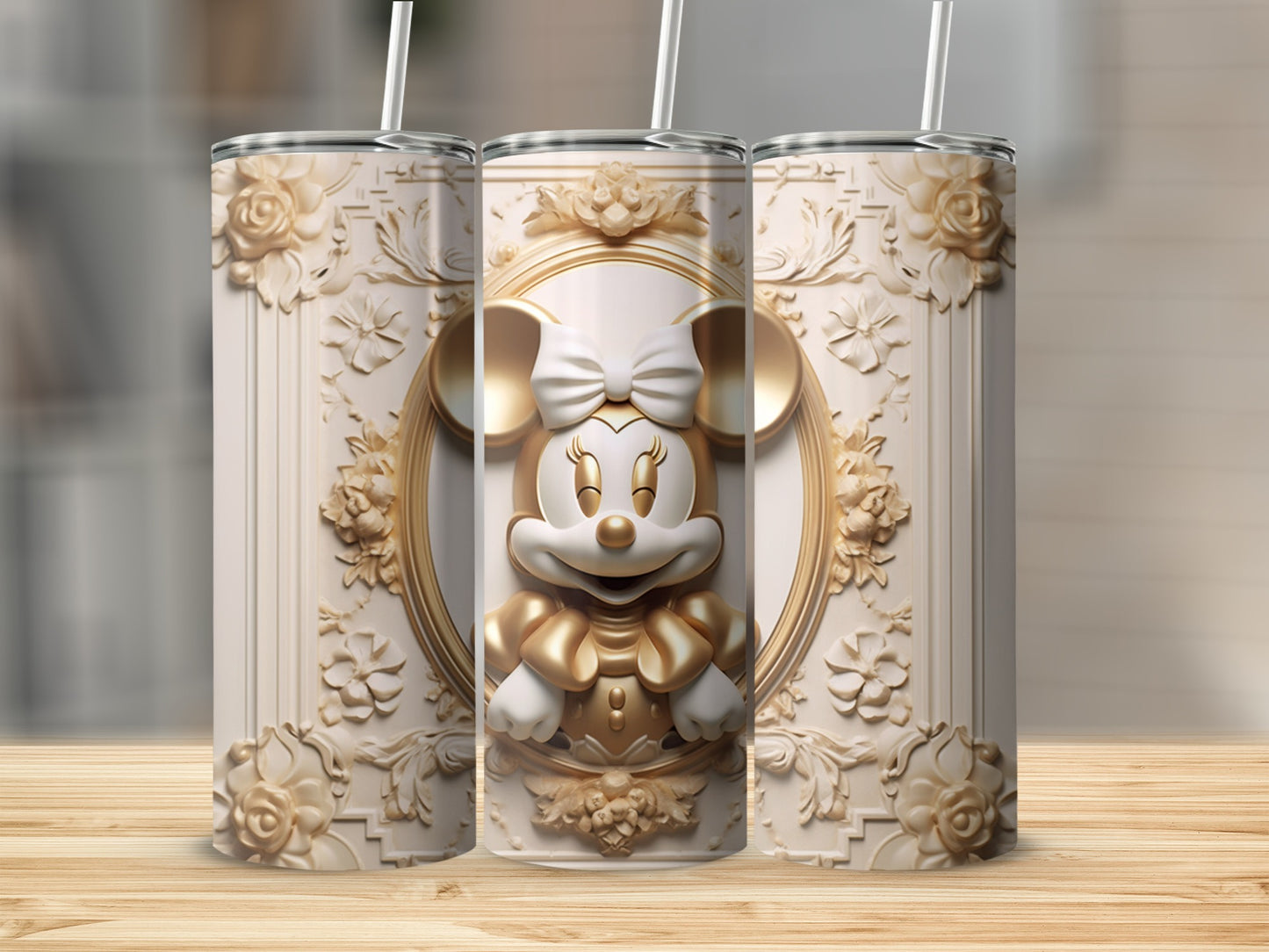 Elegant 3D Cartoon Character Stainless Steel Tumbler