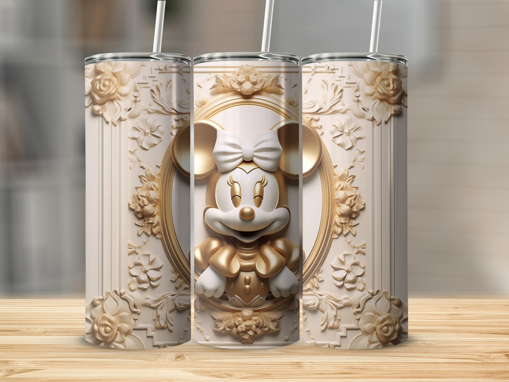 Elegant 3D Cartoon Character Stainless Steel Tumbler