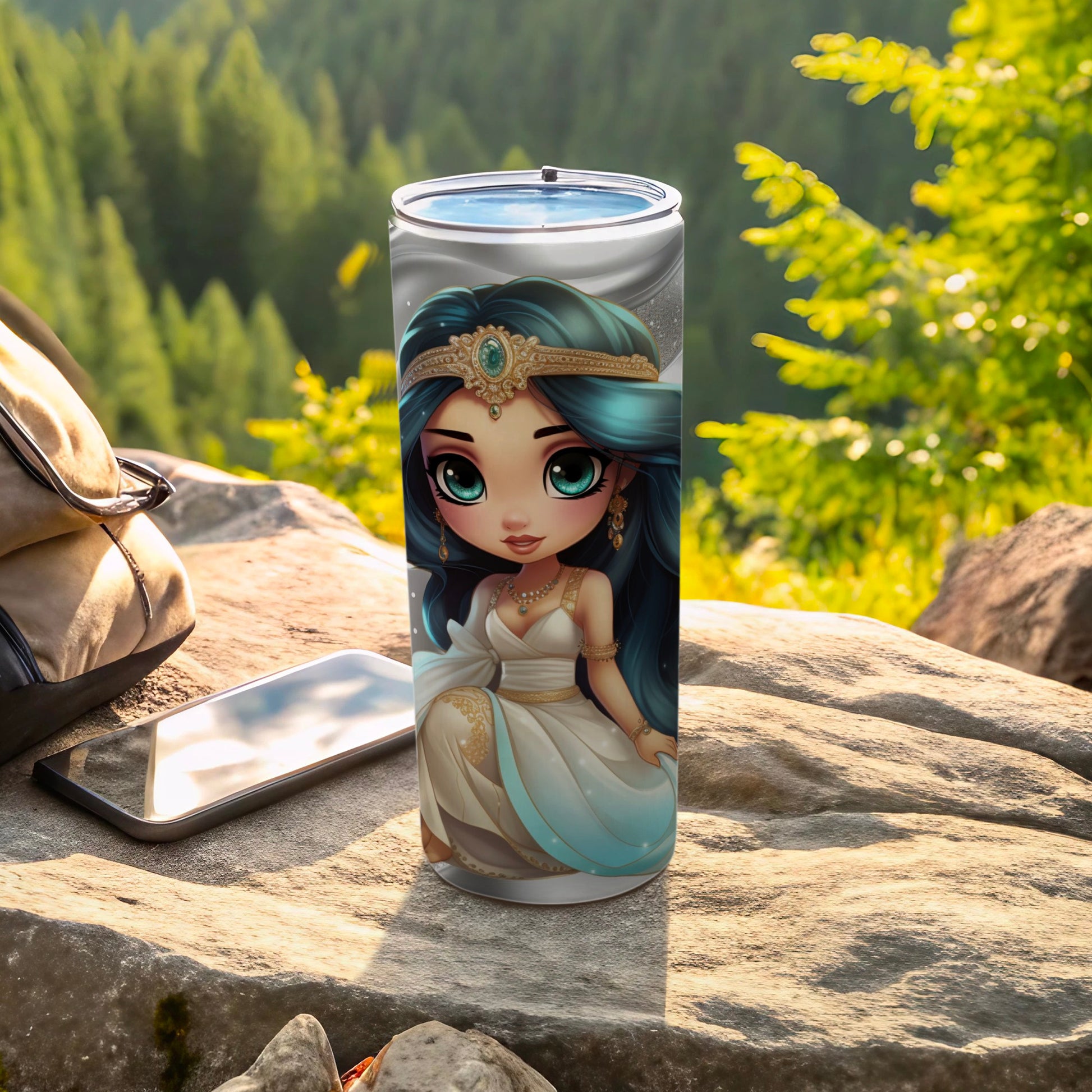 Enchanting Princess Art Tumbler for Outdoor Adventures