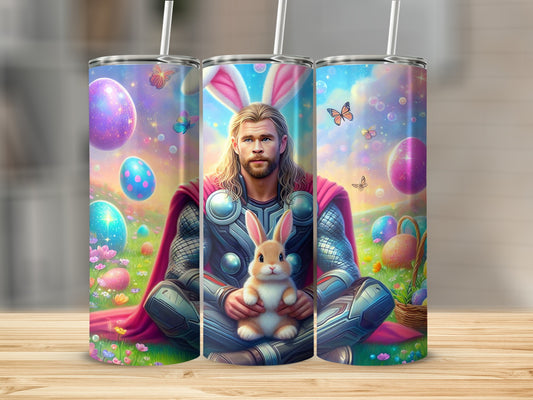 Thor Bunny Ears Holding Rabbit Easter Eggs Tumbler product type