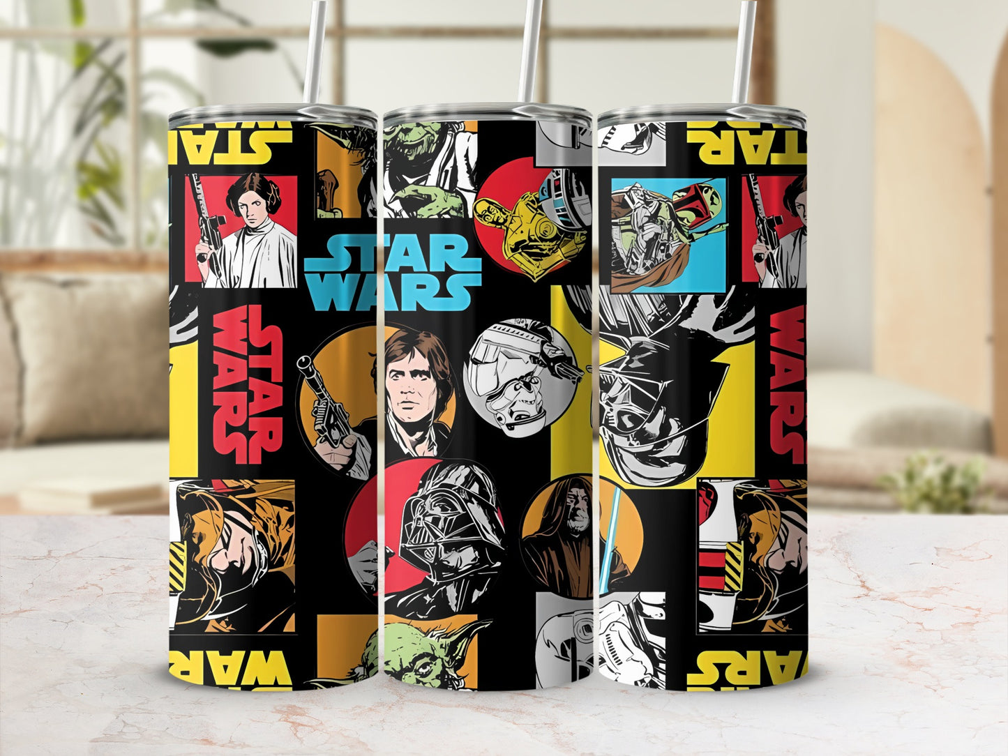 Star Wars Character Pop Art Design Tumbler product type