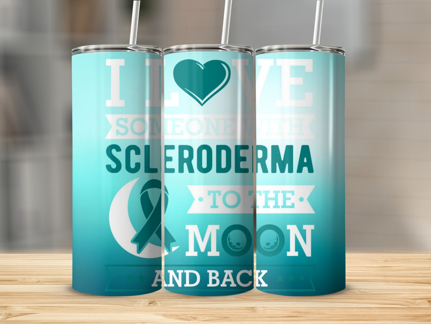 I Love Someone with Scleroderma to the Moon Tumbler
