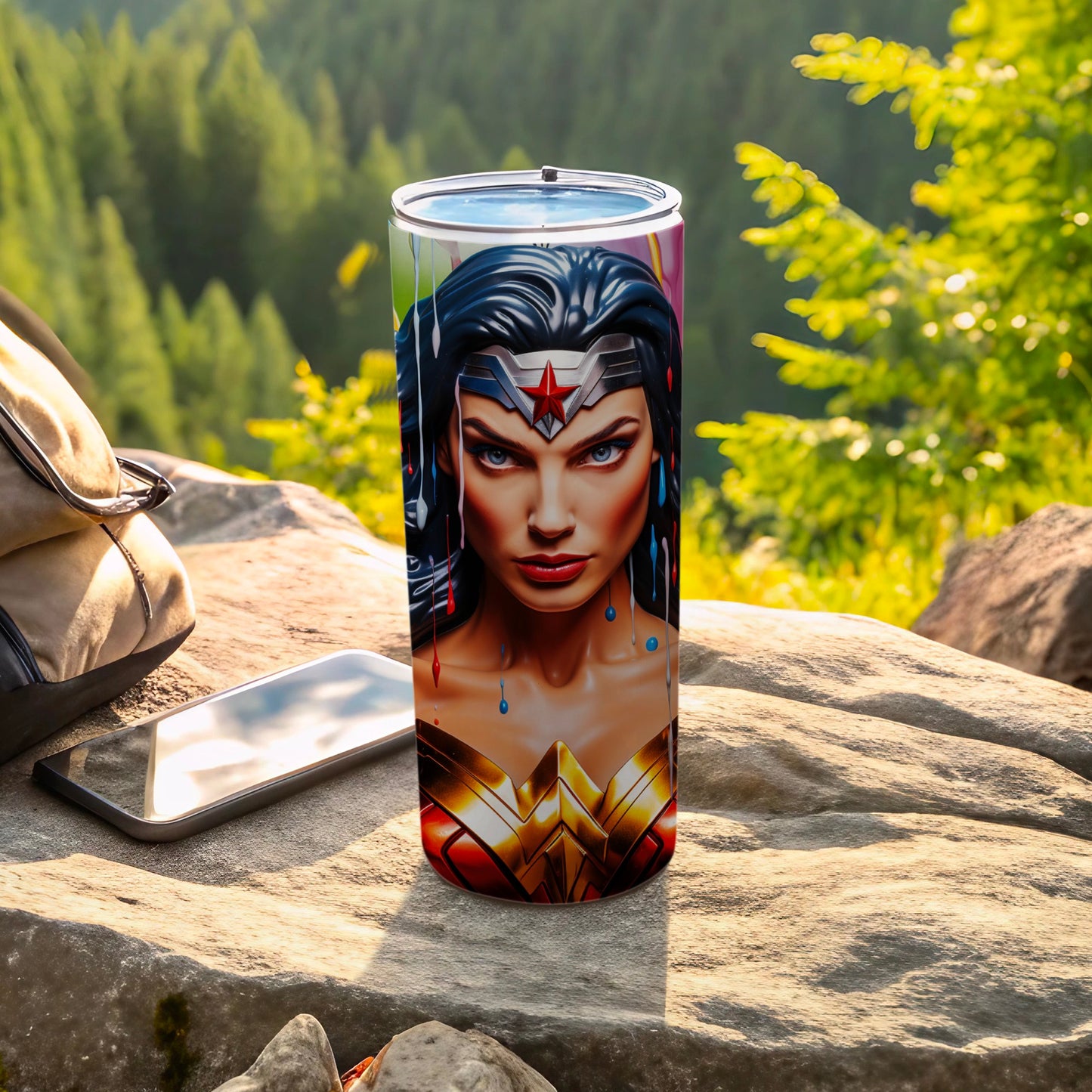 Wonder Woman Travel Mug with Stunning Outdoor Design