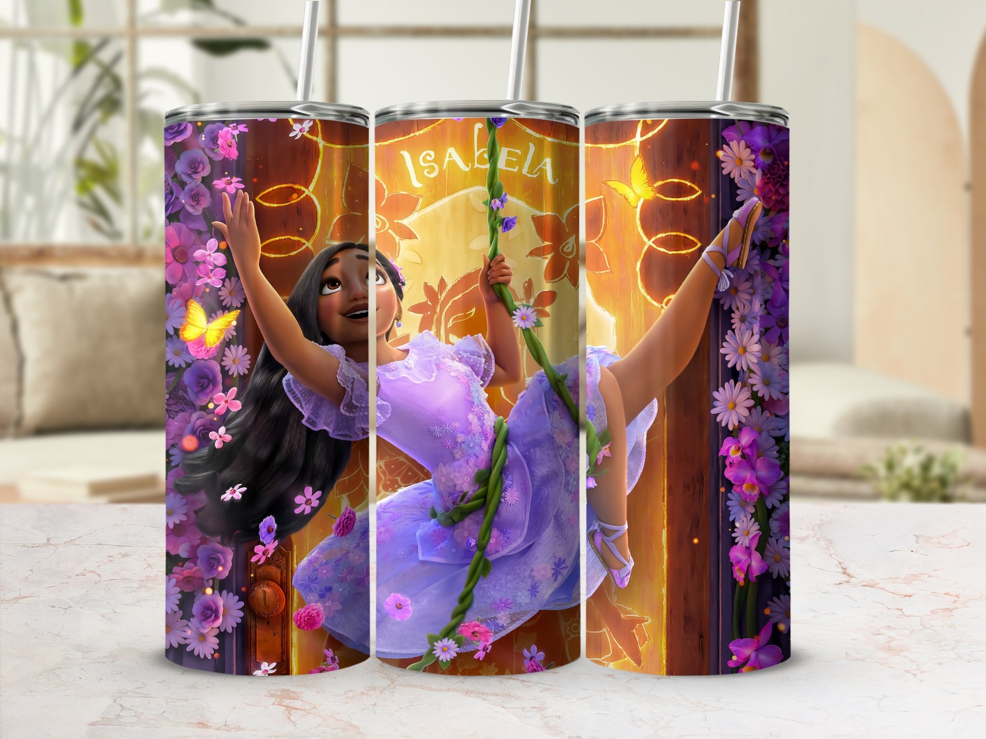 Colorful Isabella Character Design Tumbler Cup