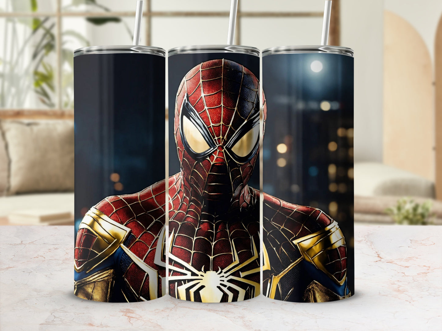 Spider-Man Themed Stainless Steel Tumbler Cup