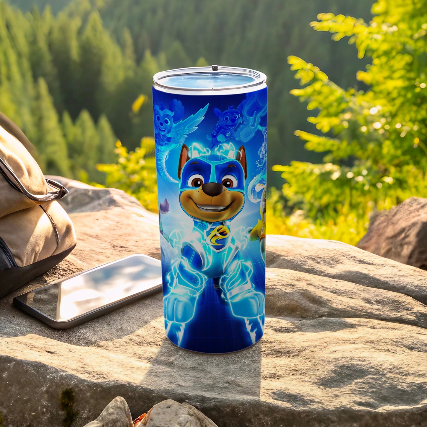 Heroic Blue Canine Character Insulated Tumbler Cup