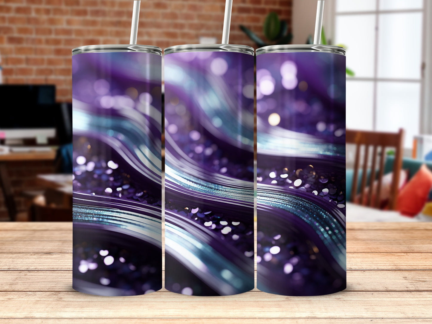 Purple Blue Abstract Shimmer Swirl Bokeh Luminous product type