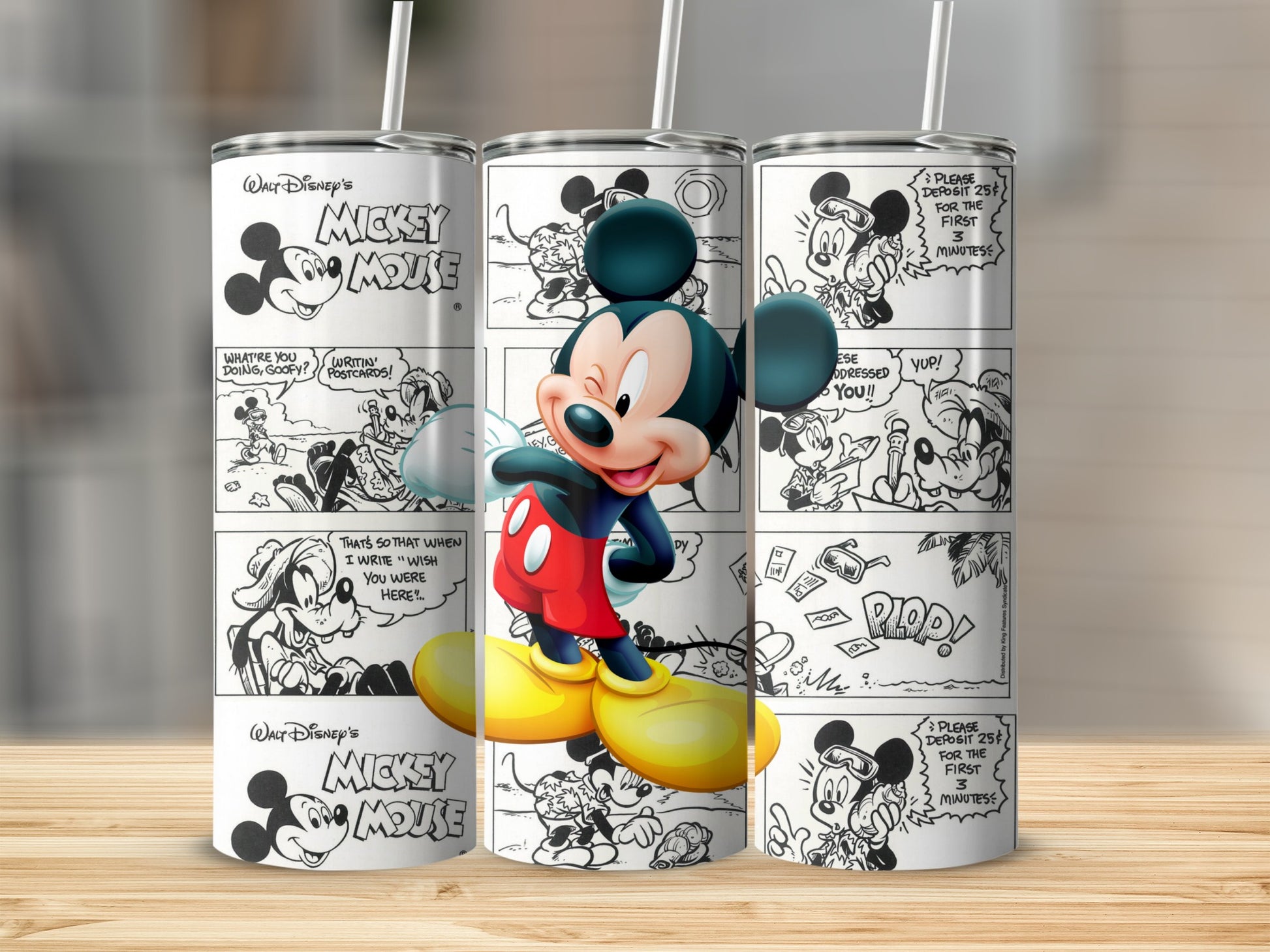 Mickey Mouse Comics Themed Insulated Tumbler