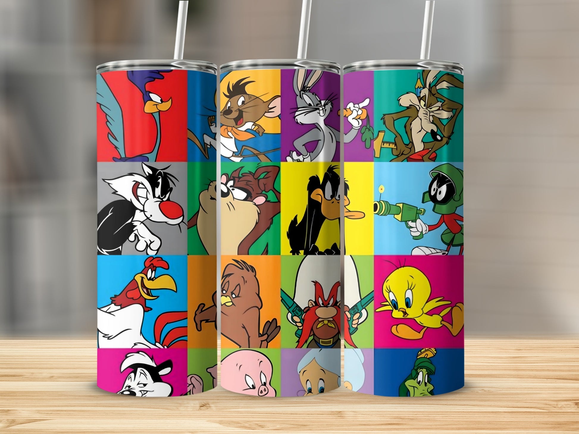 Vibrant Looney Tunes Character Tumbler Colorful Design