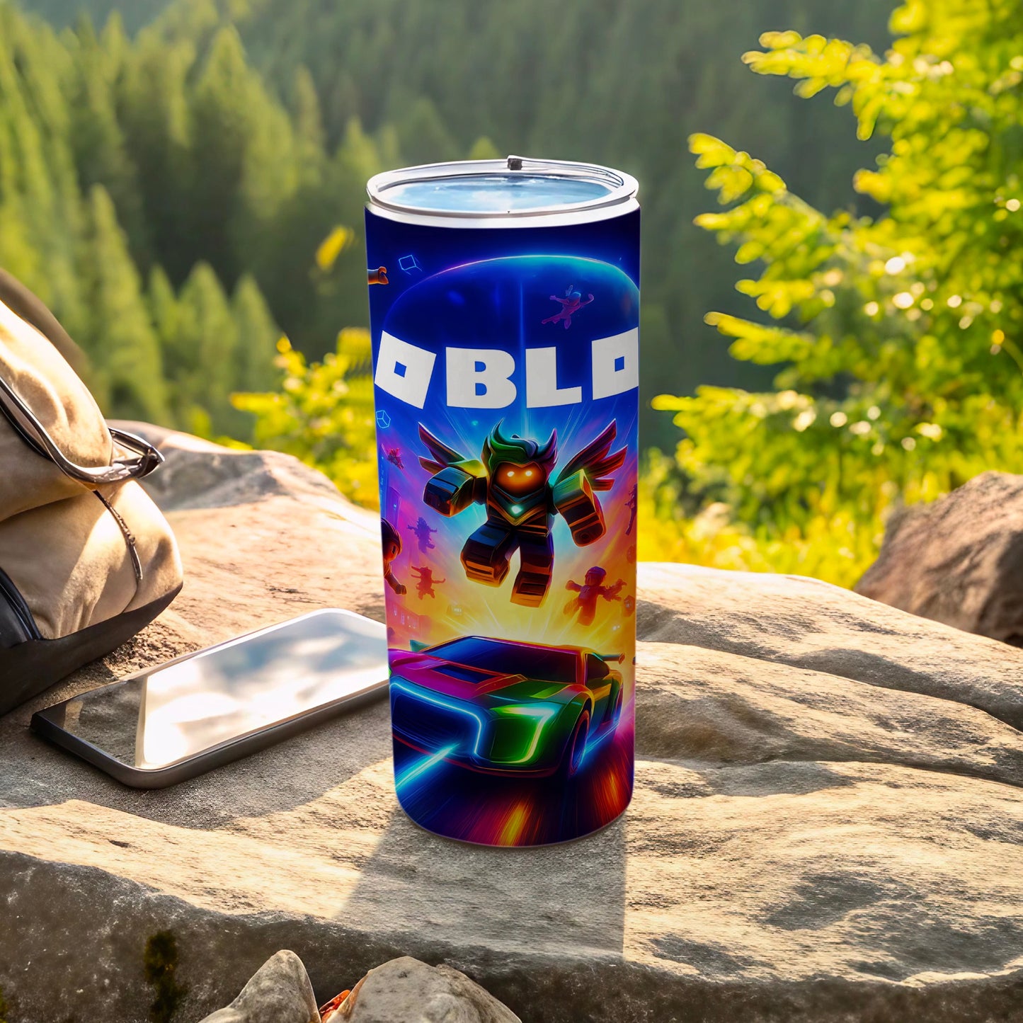 Colorful Gaming Adventure Design Travel Tumbler Flask
