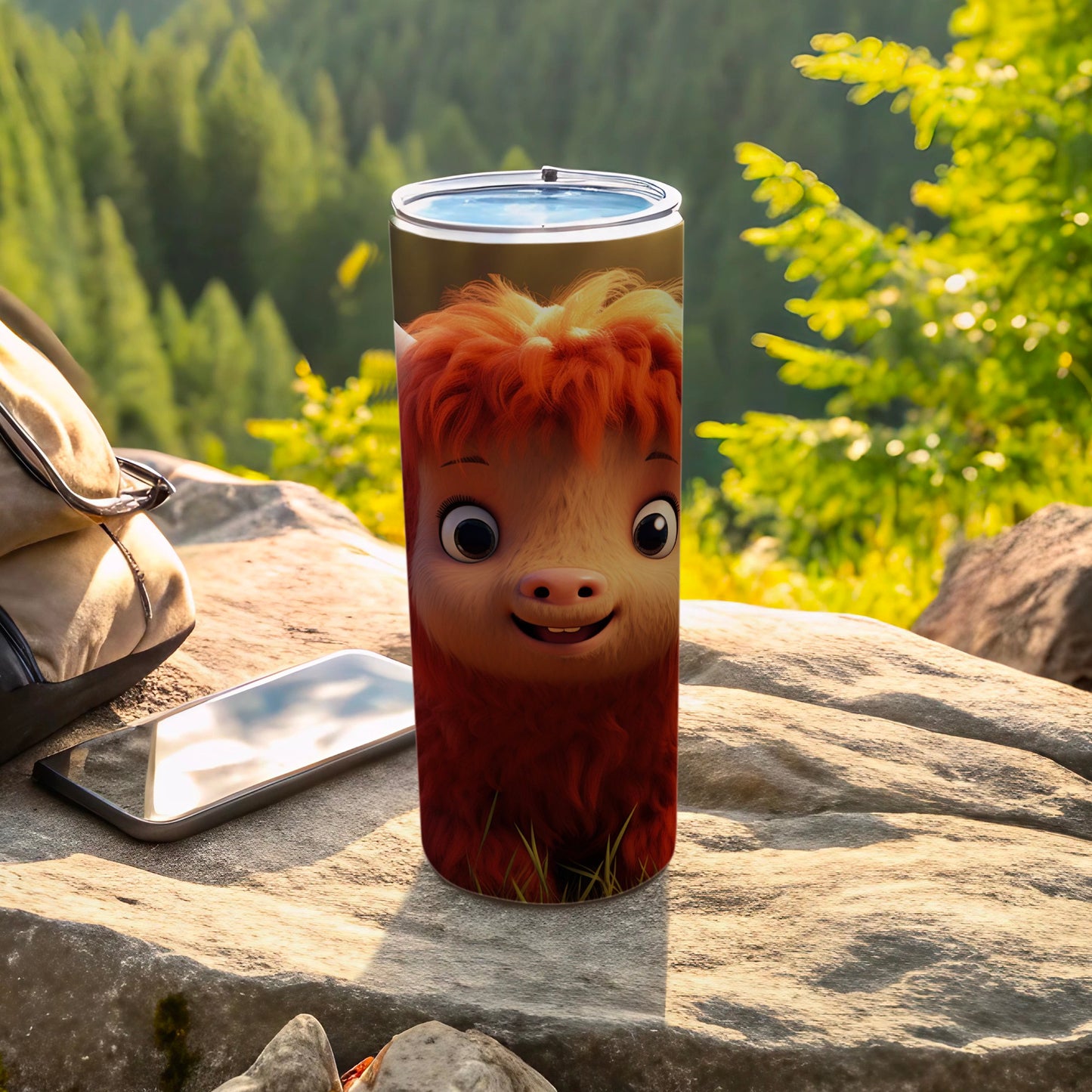 Adorable Cartoon Animal Print Insulated Travel Mug