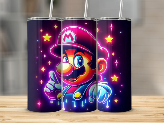 Neon Cartoon Character Design Insulated Tumbler
