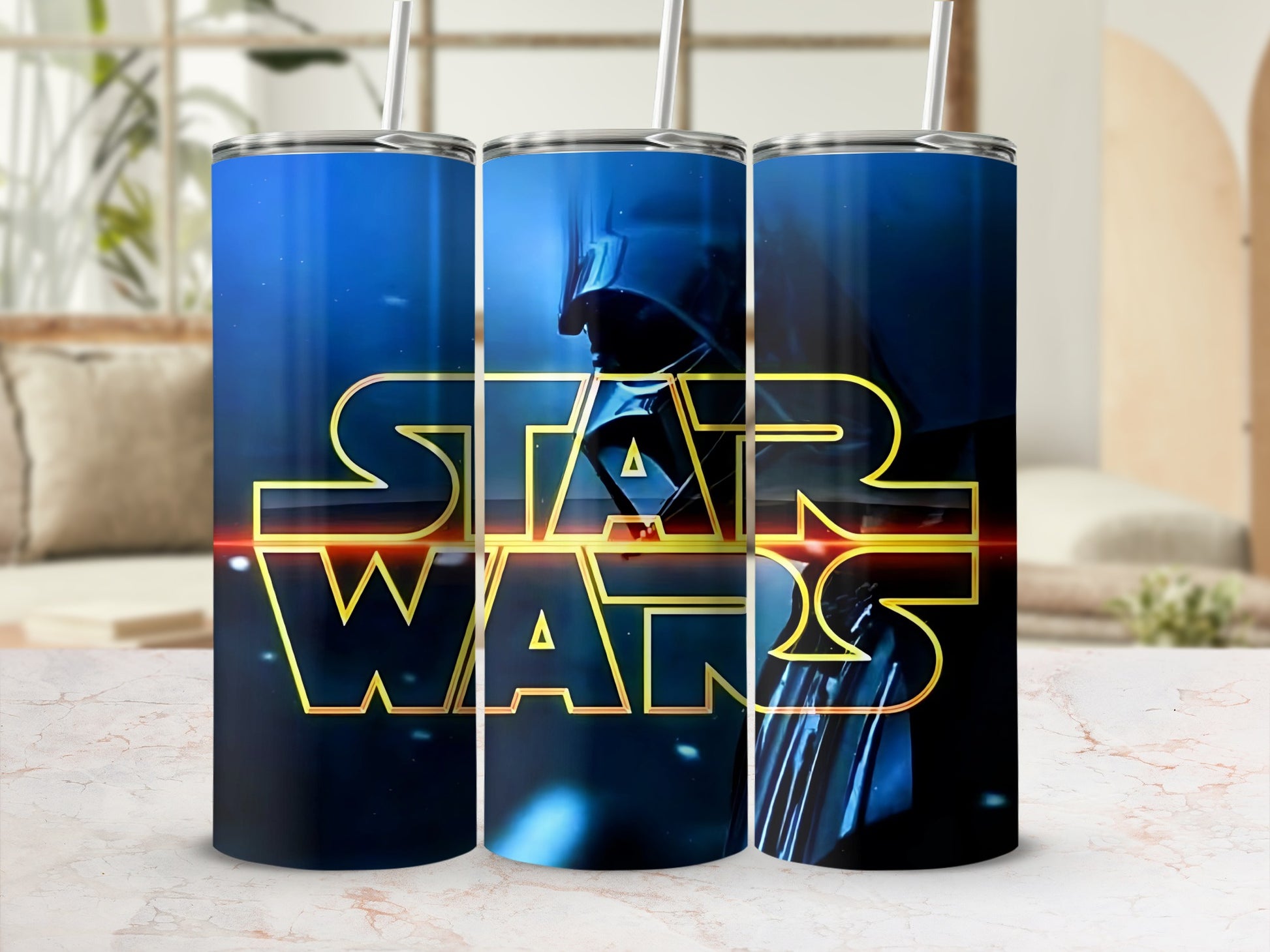 Star Wars Darth Vader Gold Logo Dark Blue Tumbler product type
