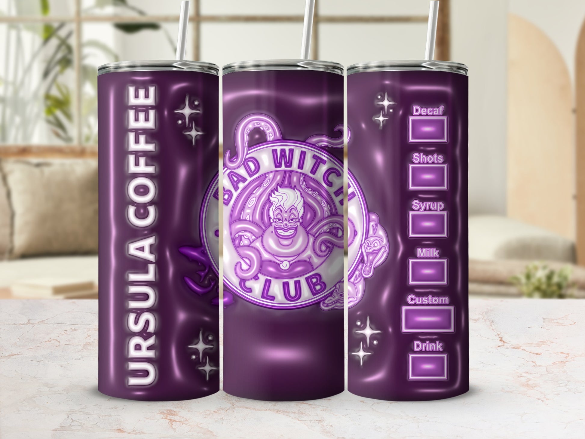 Ursula Coffee Bad Witch Club Customizable Tumbler