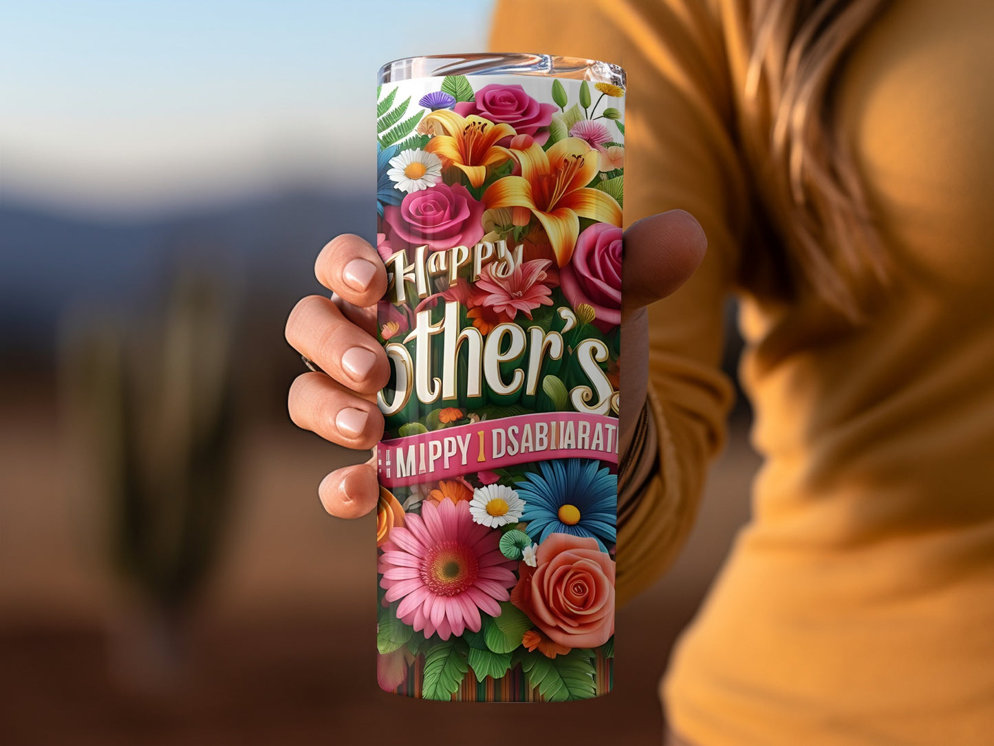 Happy Mother's Day Vibrant Floral Stainless Steel Tumbler