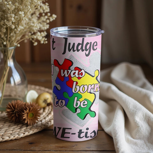 Puzzle Themed Quote Colorful Tumbler