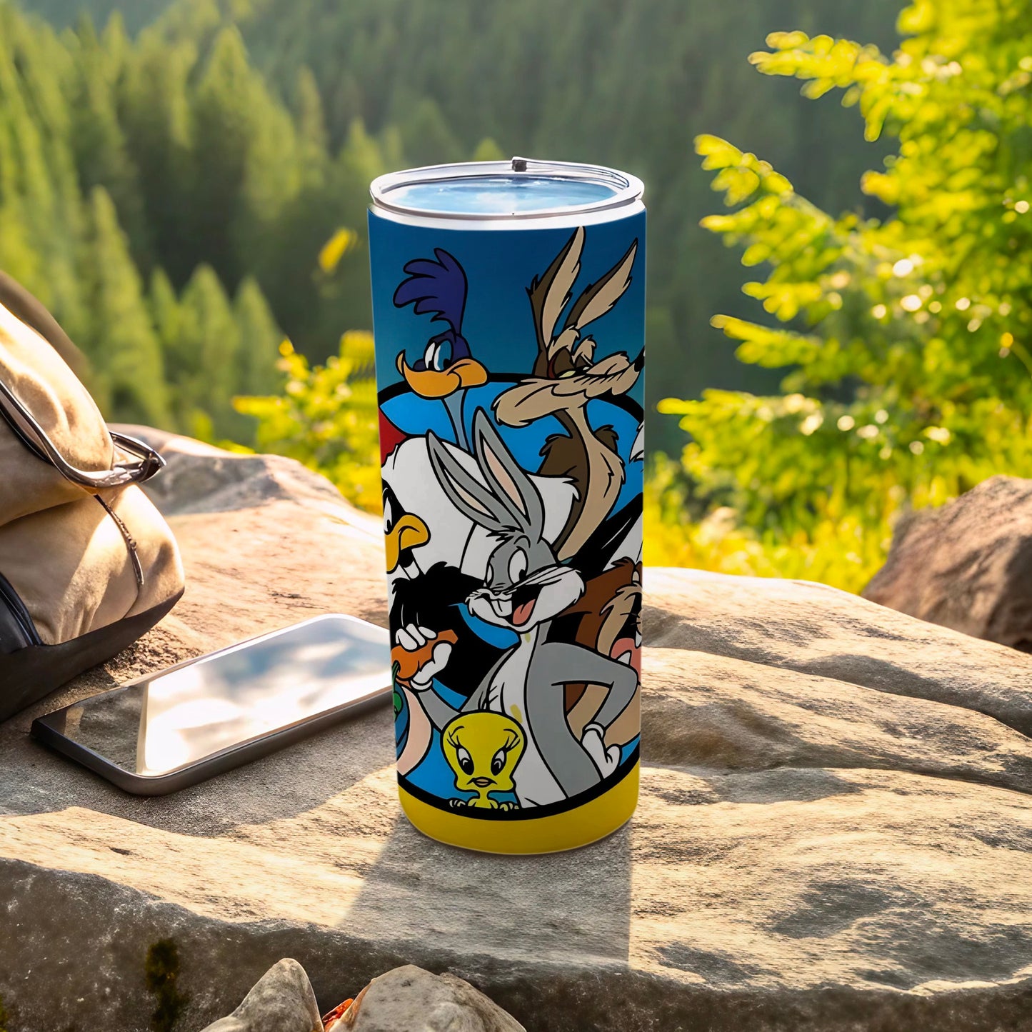 Colorful Cartoon Character Travel Tumbler for Outdoor Fun