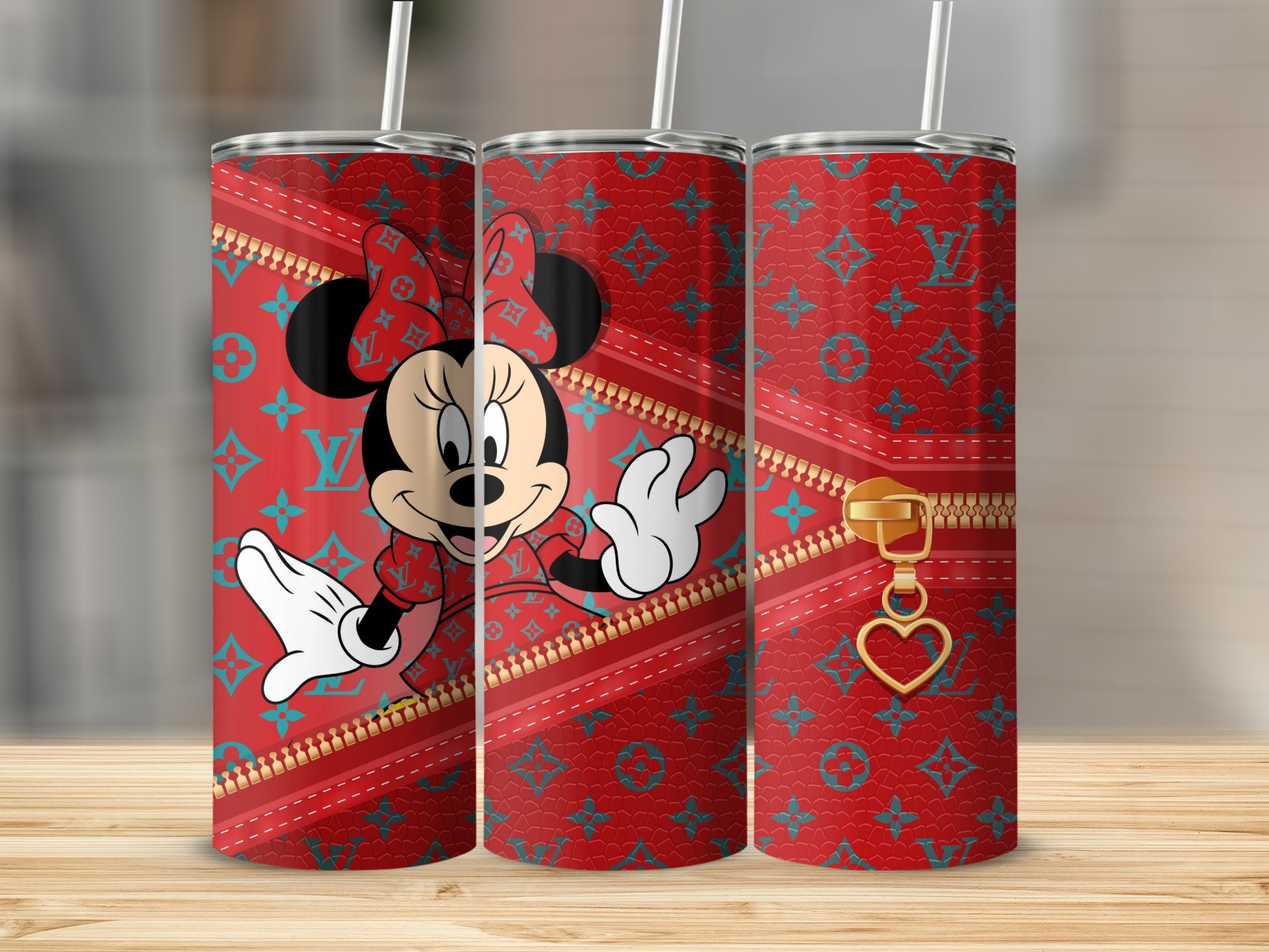 Minnie Mouse Custom Red Designer Themed Drinkware