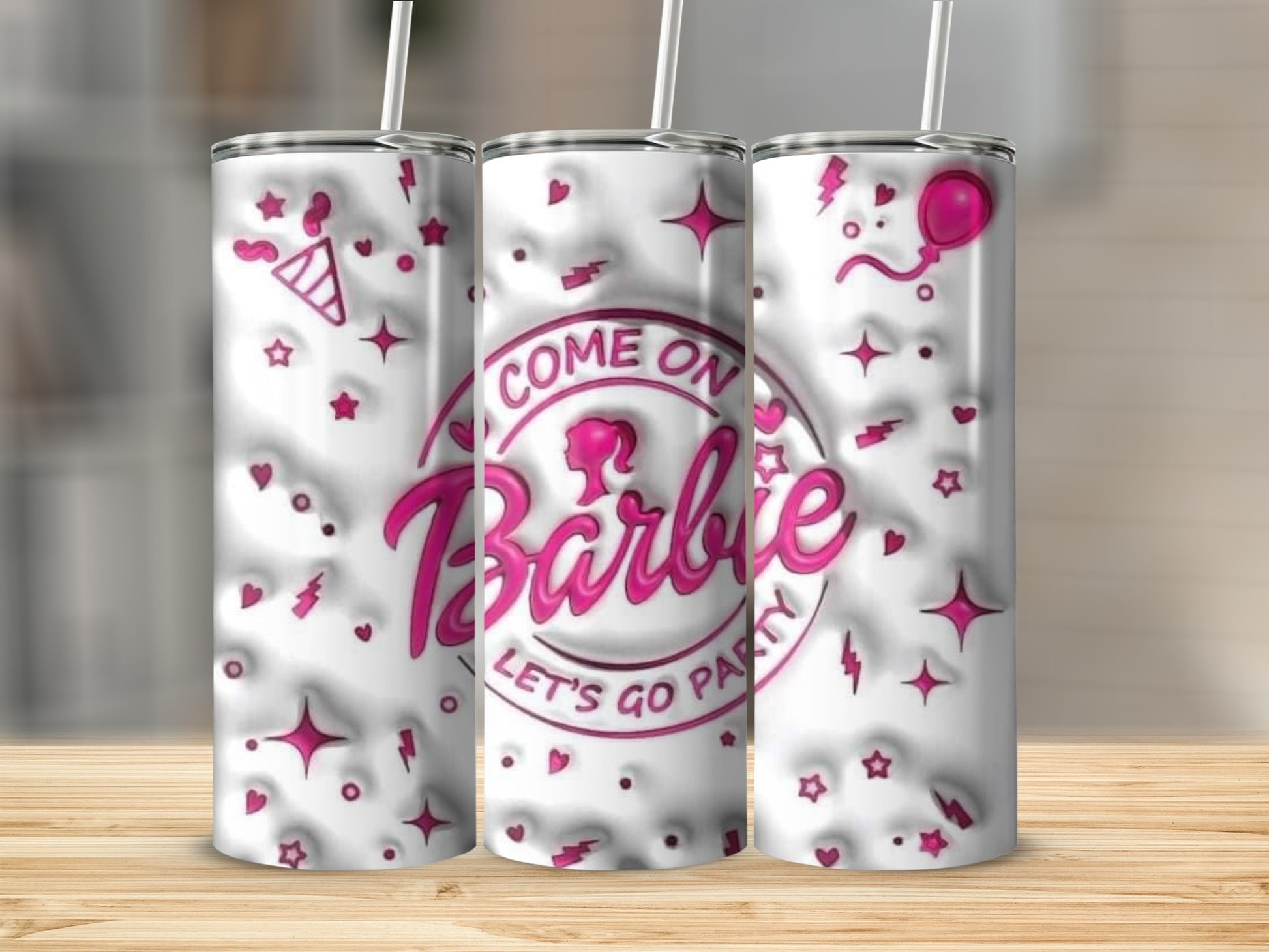 Cute Let's Go Party Barbie Theme Tumbler Product