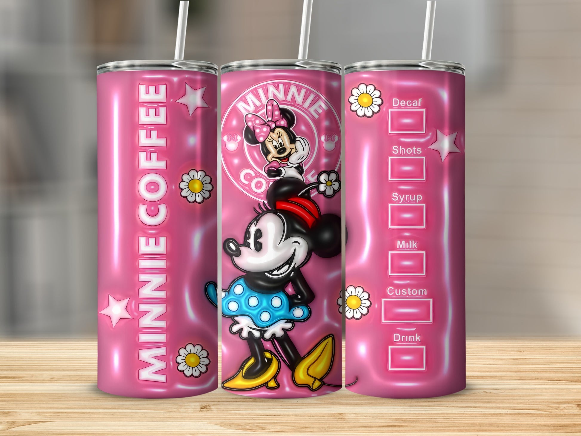 Minnie Mouse Coffee Tumbler Cute Character Design