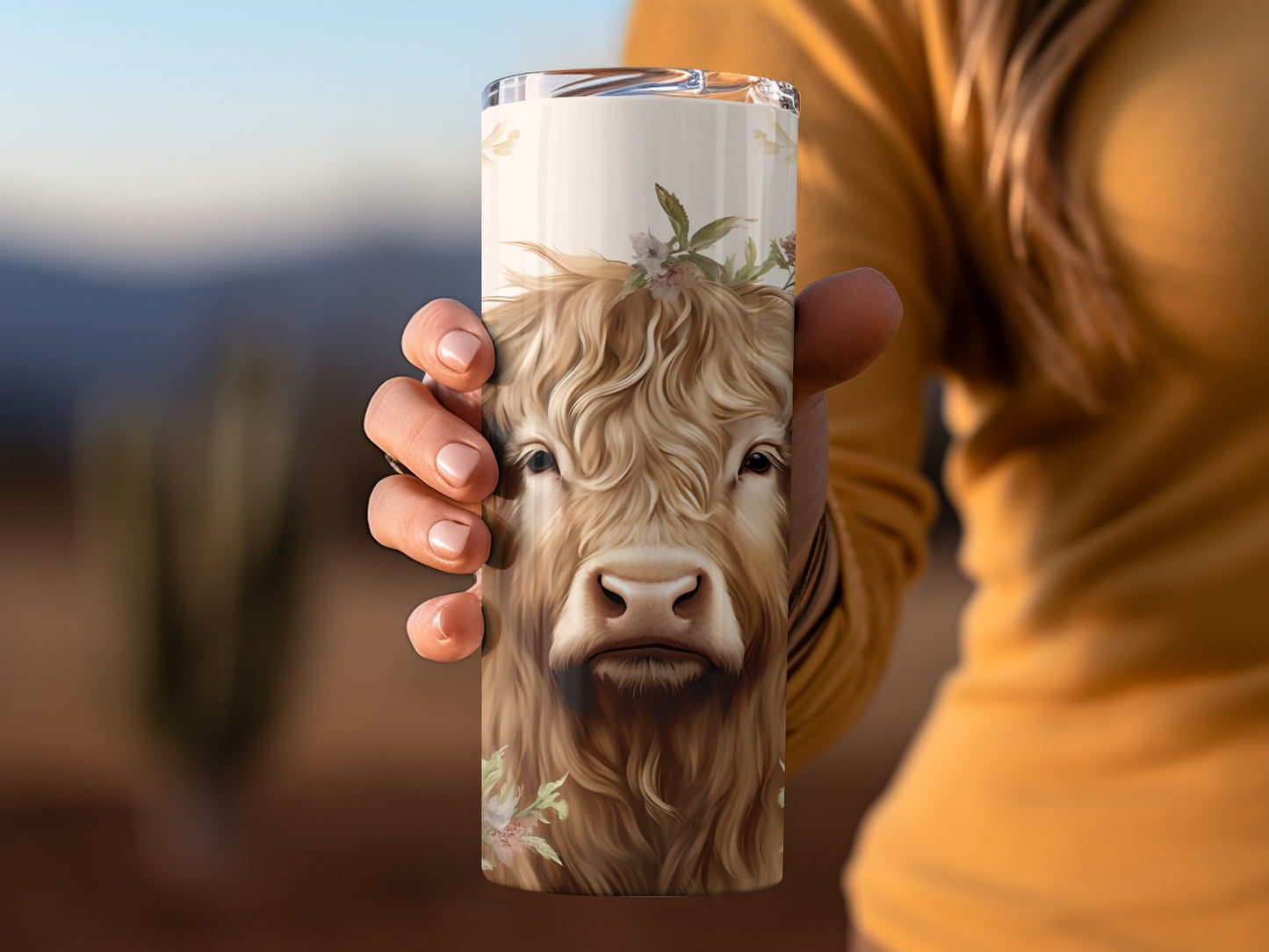 Highland Cow Art Design Insulated Tumbler Product