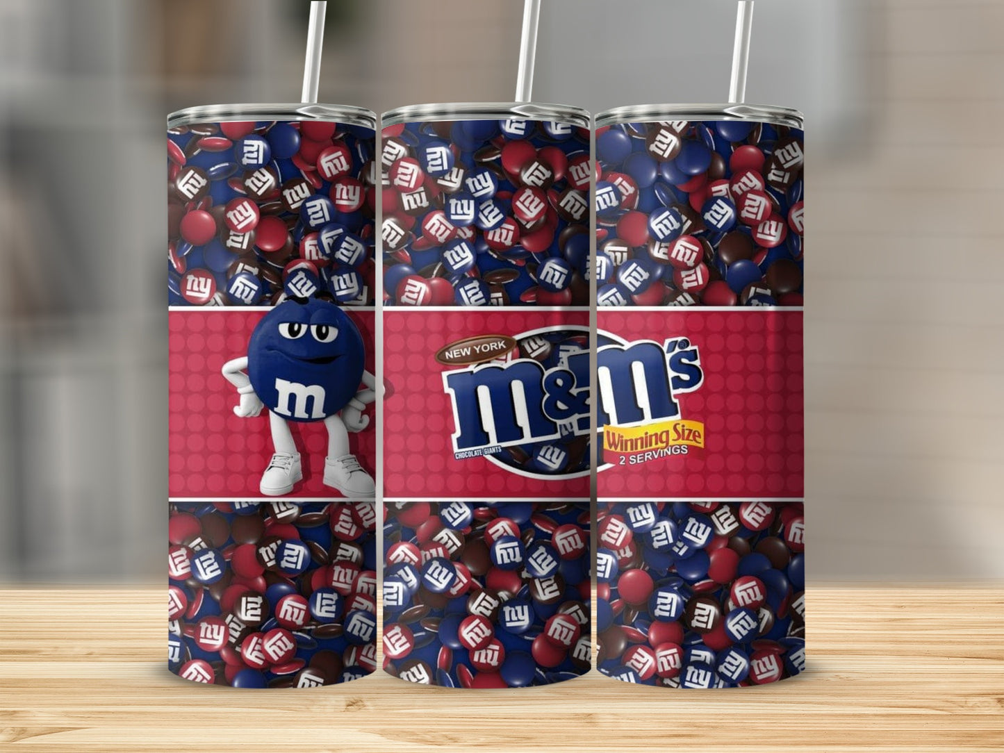 New York M&Ms Chocolate Giants Winning Size Tumblers