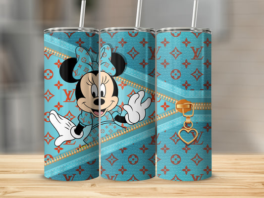 Cute Minnie Mouse and Heart Tumbler Custom Drinkware