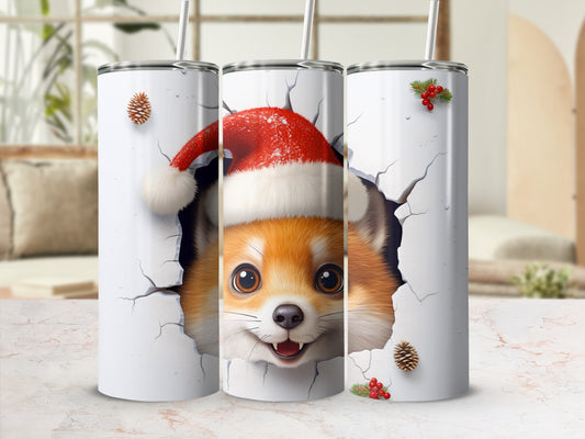 Festive Fox Design Stainless Steel Tumbler Product