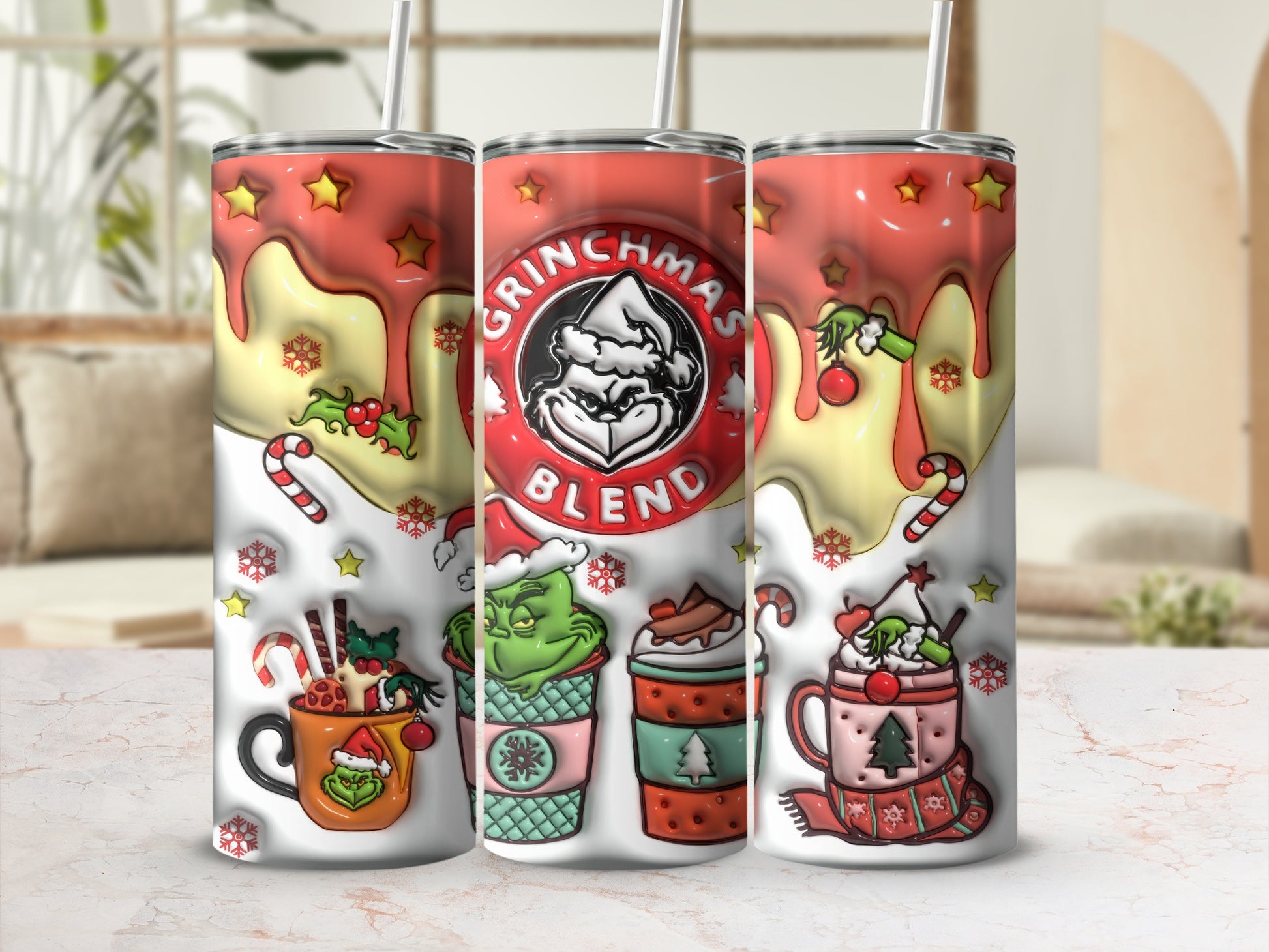 Grinchmas Blend Christmas Themed Stainless Steel Tumbler