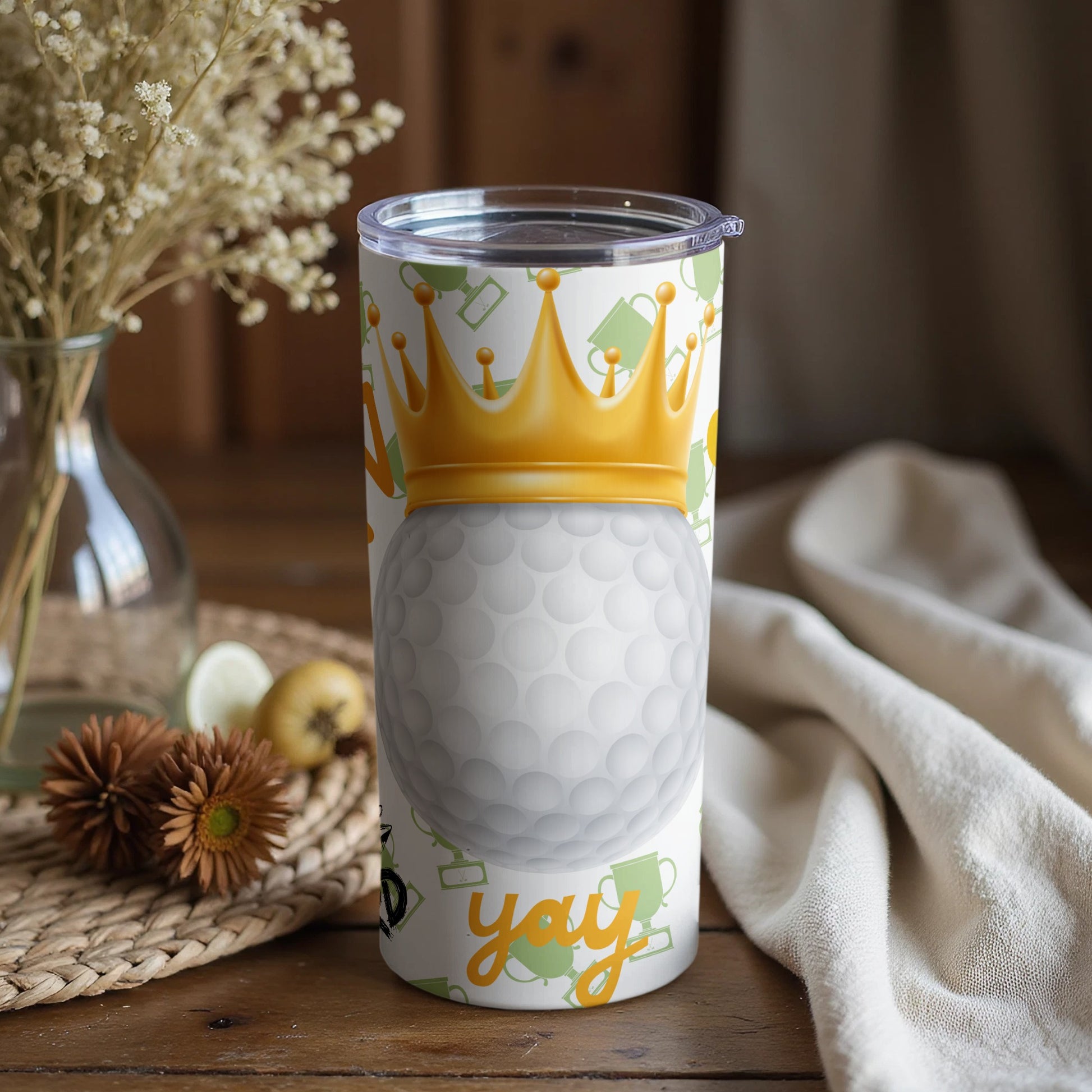Golf Ball Crown Yay Insulated Tumbler Product