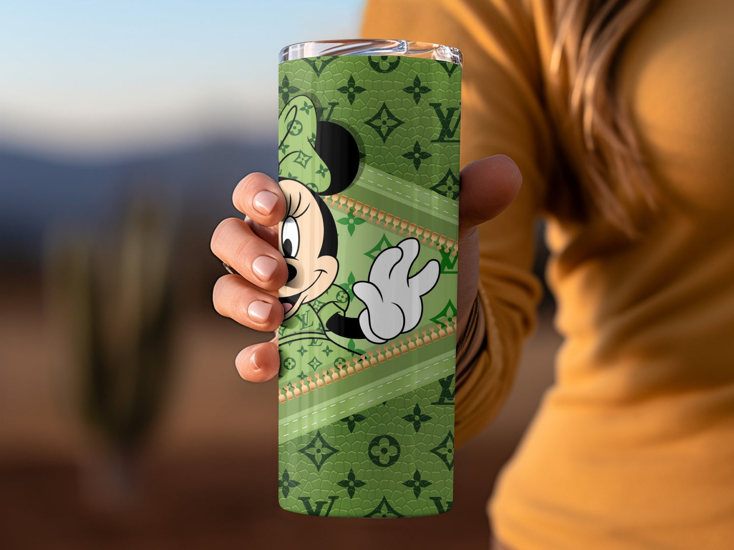 Green Cartoon Character Pattern Double-Wall Tumbler