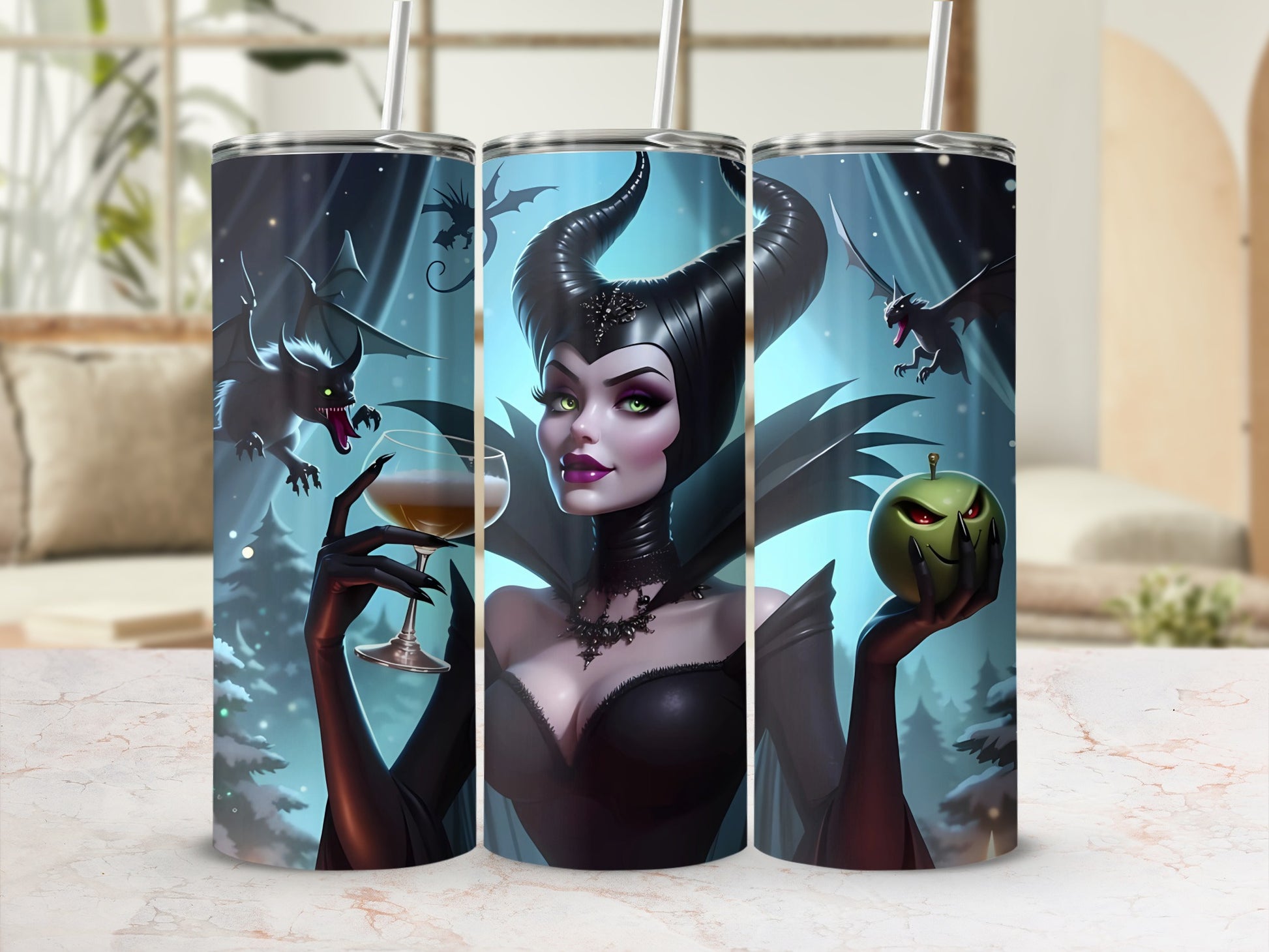 Enchanting Villain Design Travel Tumbler for Fans