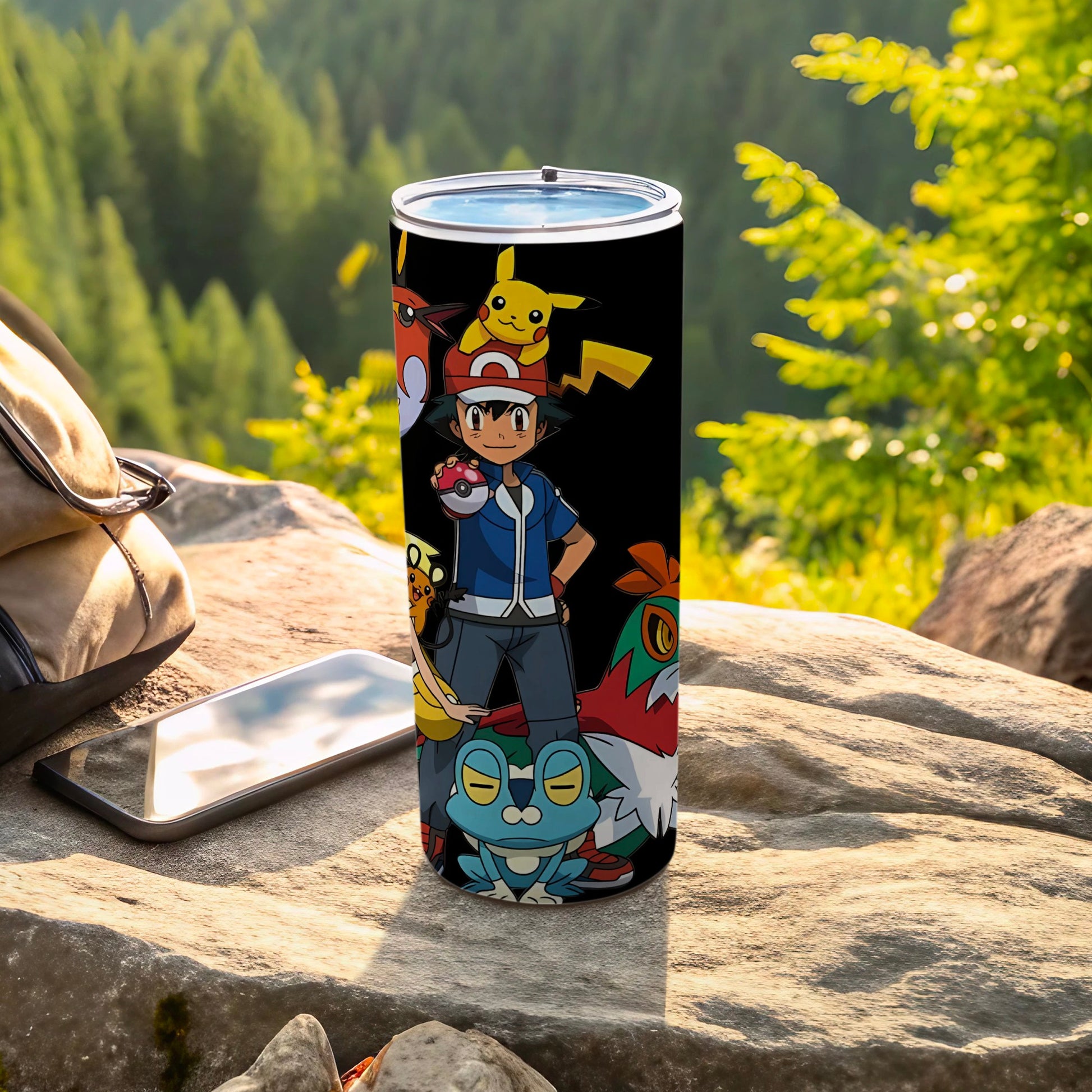 Ash Ketchum Pikachu and Friends Tumbler Flask