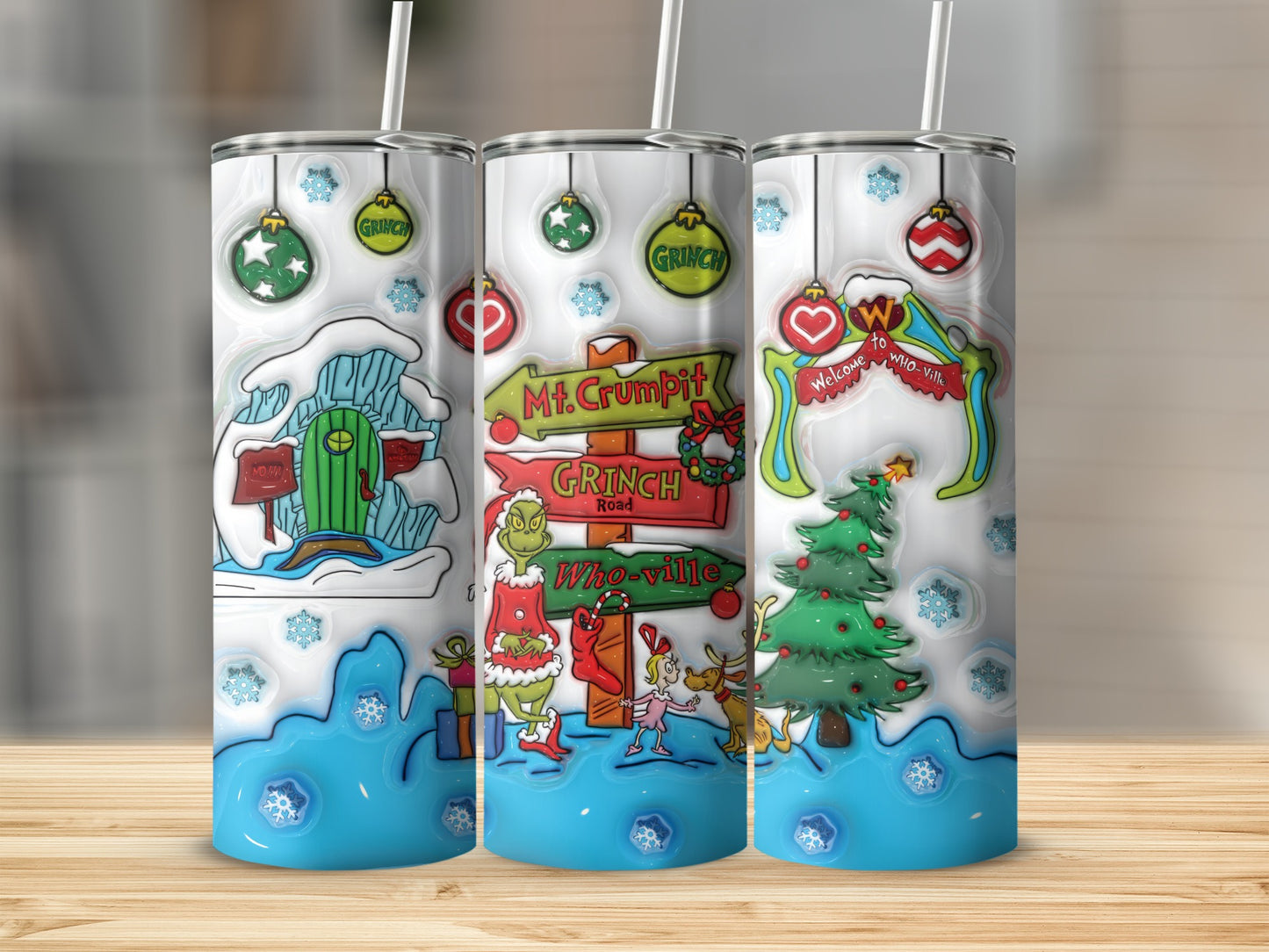 Grinch Mt Crumpit Road Merry Christmas Tumbler