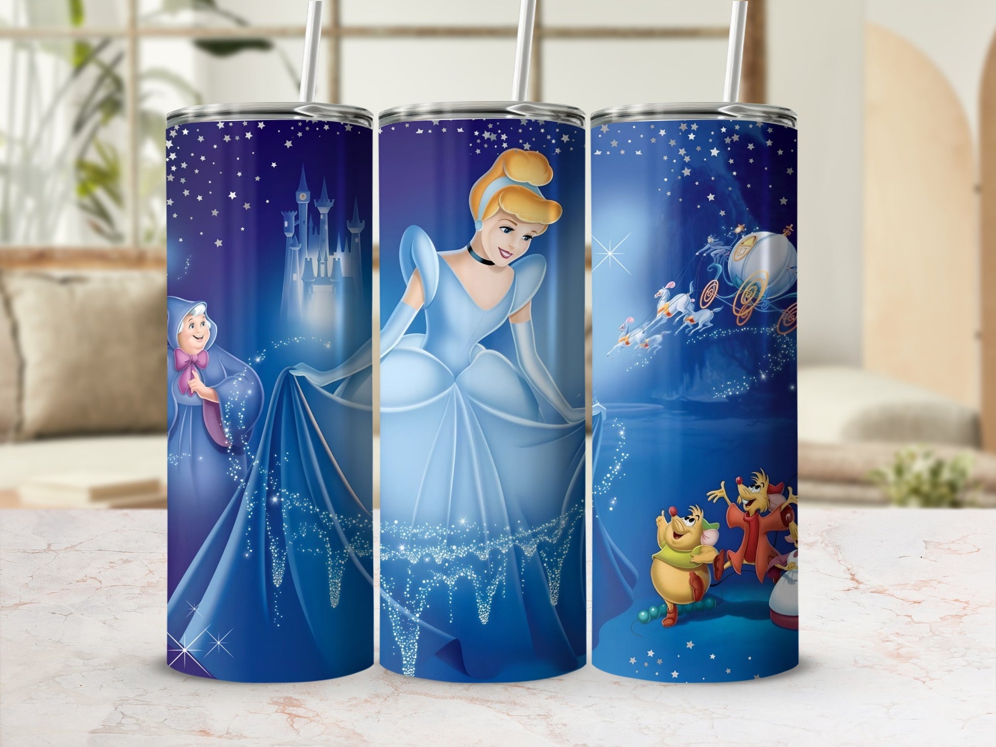 Cinderella Fairy Tale Themed Tumbler for Kids and Adults