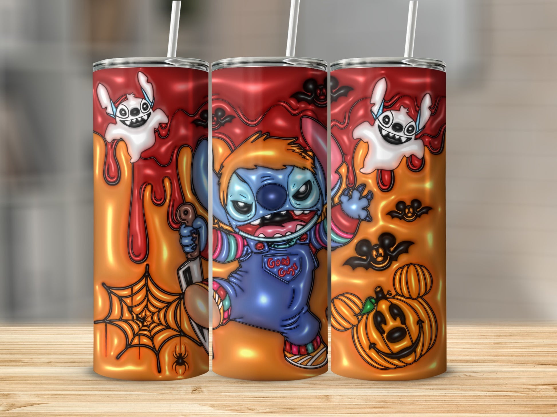 Colorful Halloween Themed Tumbler Stainless Steel