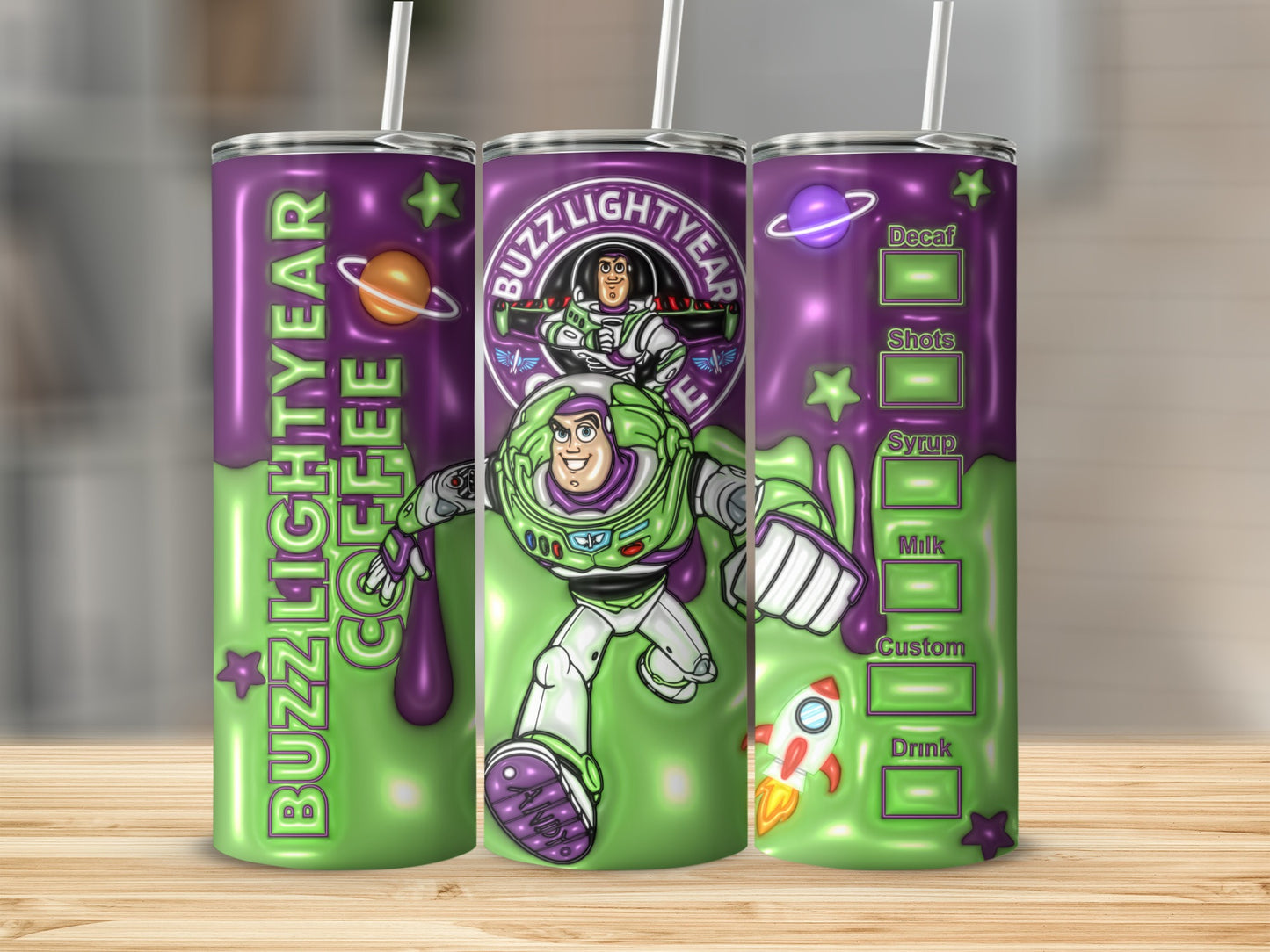 Buzz Lightyear Coffee Design Customizable Tumbler