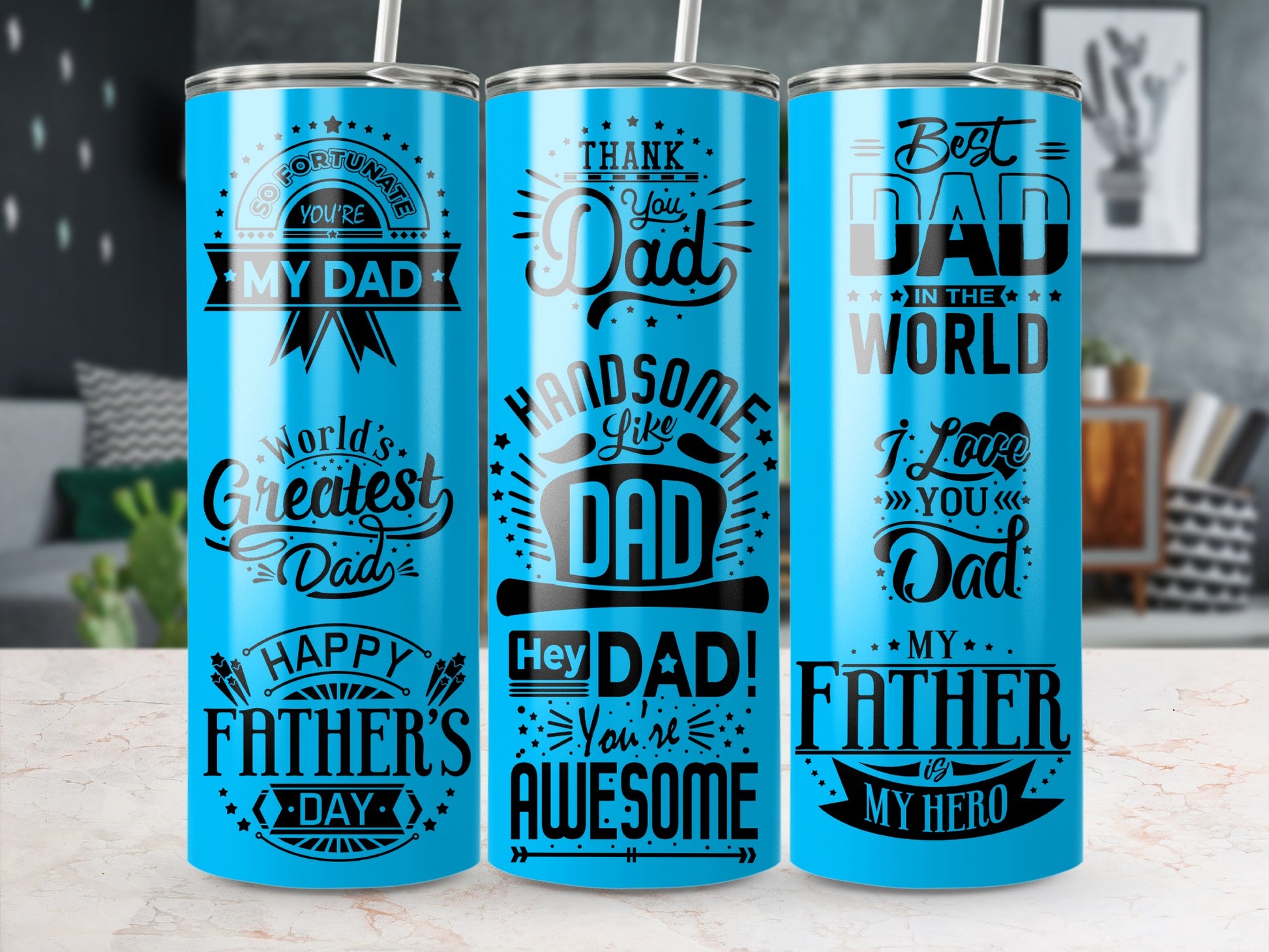 Stylish Father's Day Insulated Travel Tumbler Dad Gift