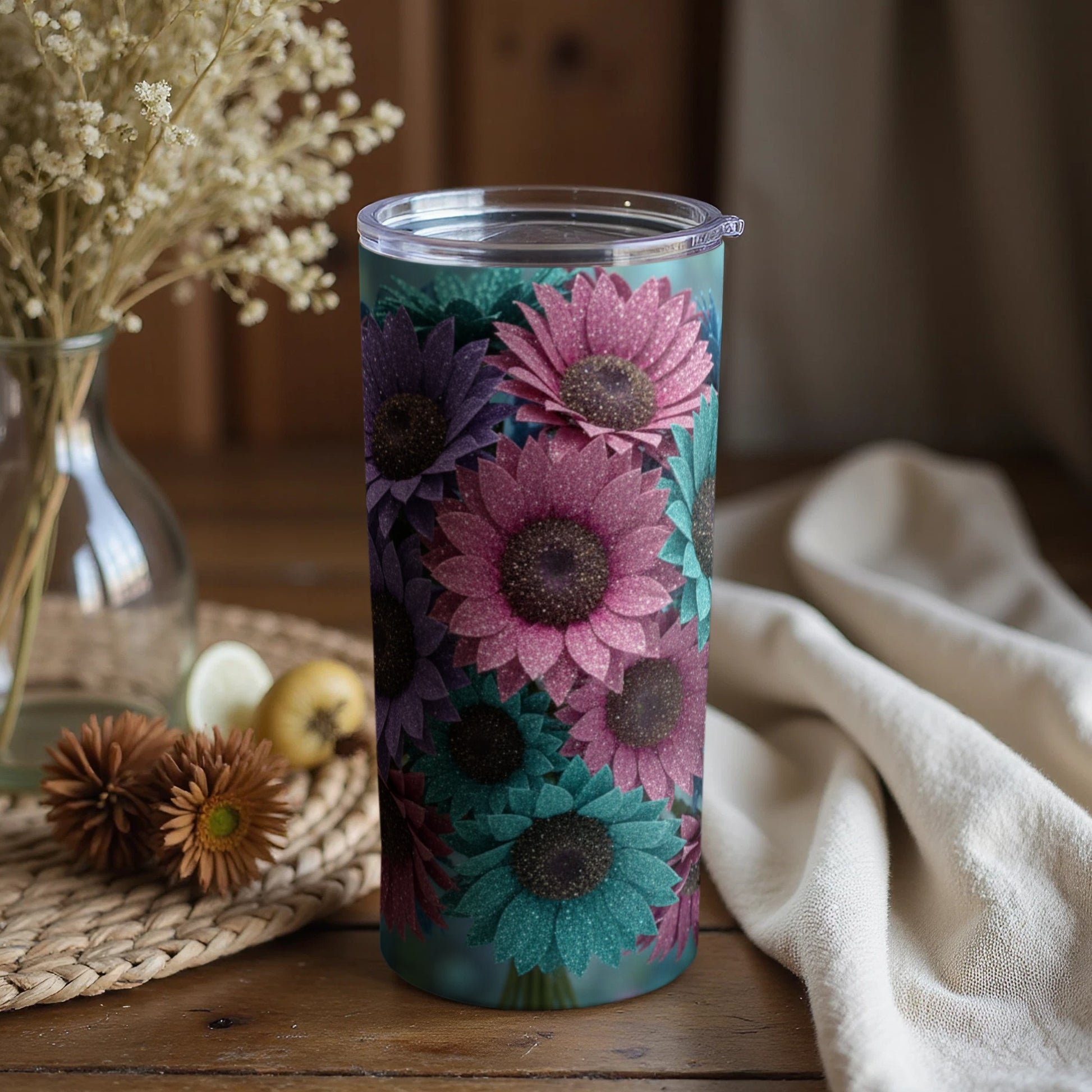 Floral Patterned Insulated Travel Mug for Everyday Use