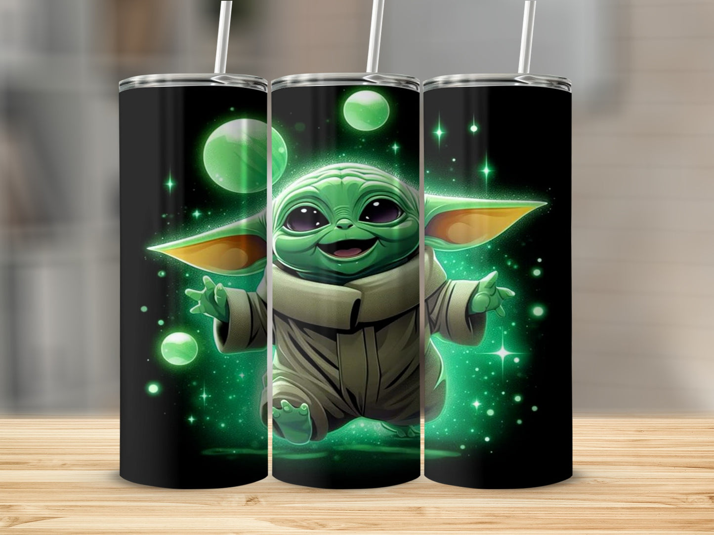 Adorable Green Alien Design Tall Tumbler Product