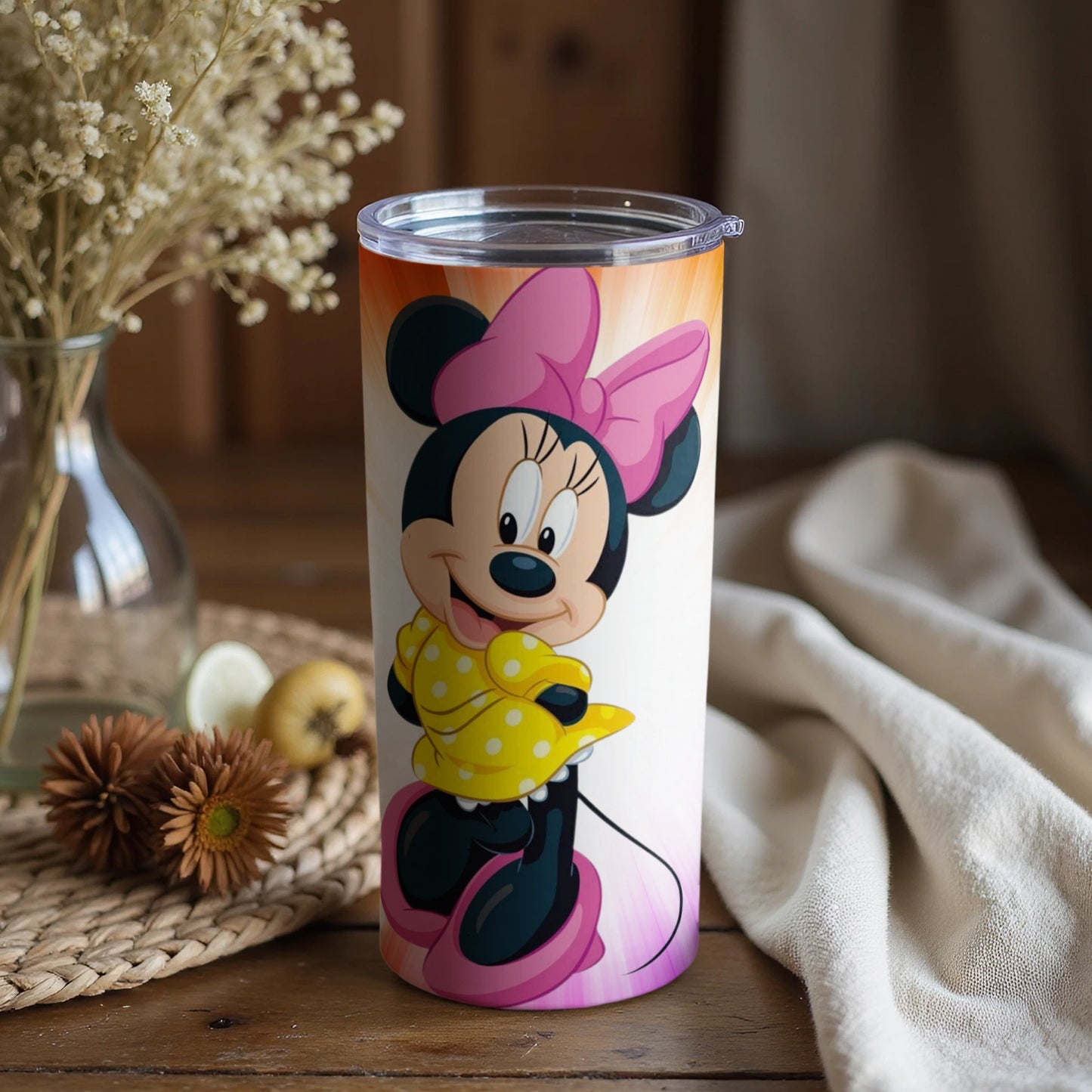 Adorable Minnie Mouse Design Insulated Tumbler Cup