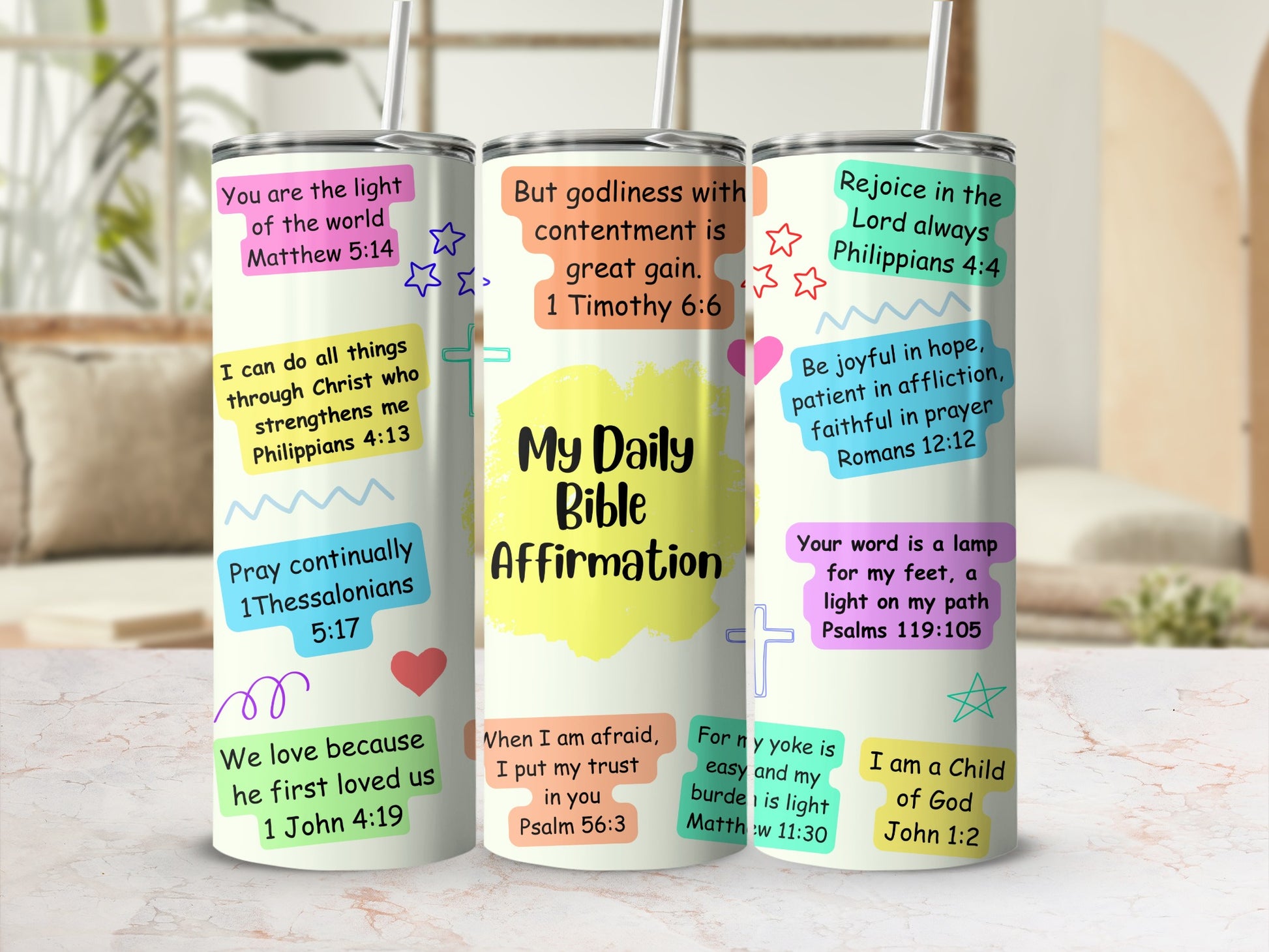 My Daily Bible Affirmation Tumbler Collection