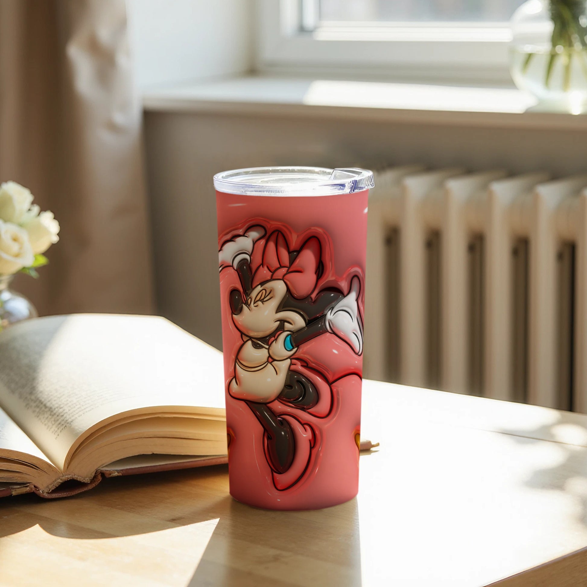 Minnie Mouse Tumbler with Lid for Cold Drinks