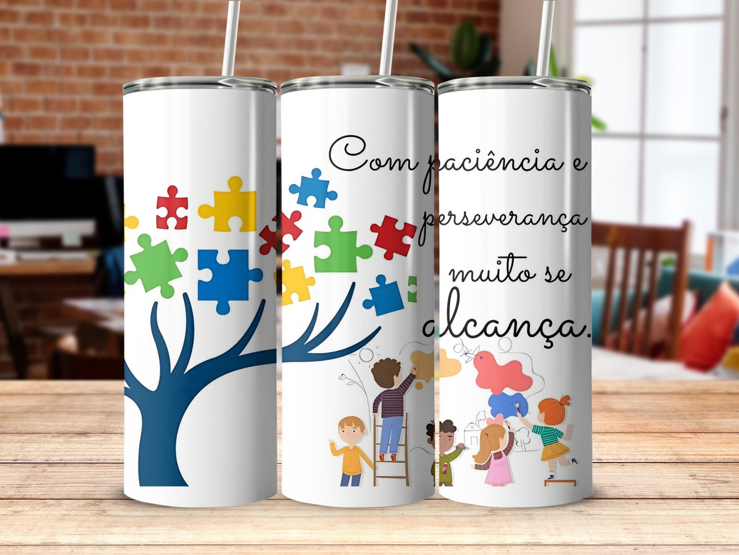 Colorful Motivational Design Tumbler for A Positive Lifestyle