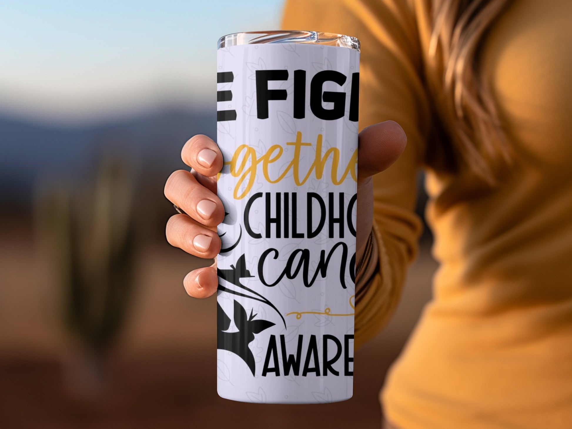 Together We Fight Childhood Cancer Awareness tumbler