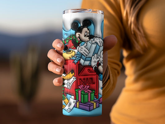 Mickey Mouse Christmas Gift Mail Decor Tumbler Cup
