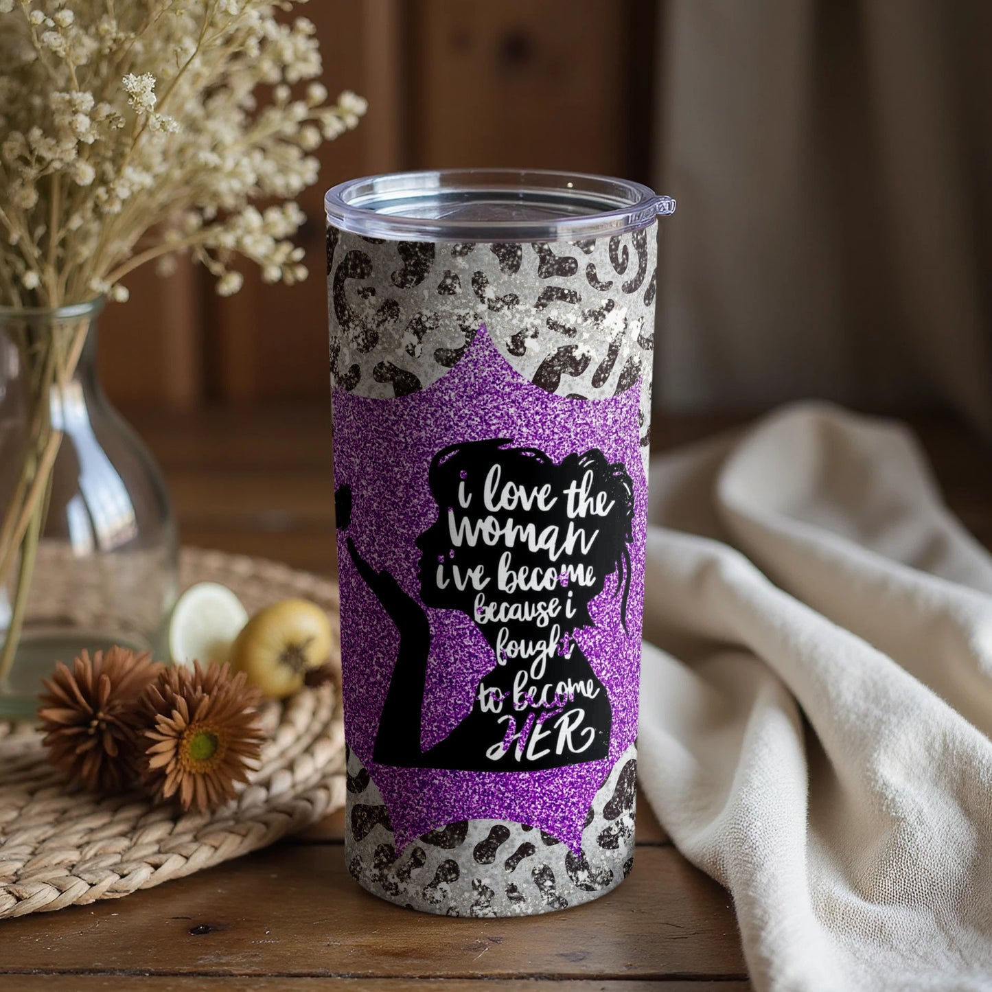 Inspirational Woman Fierce Determination Tumbler